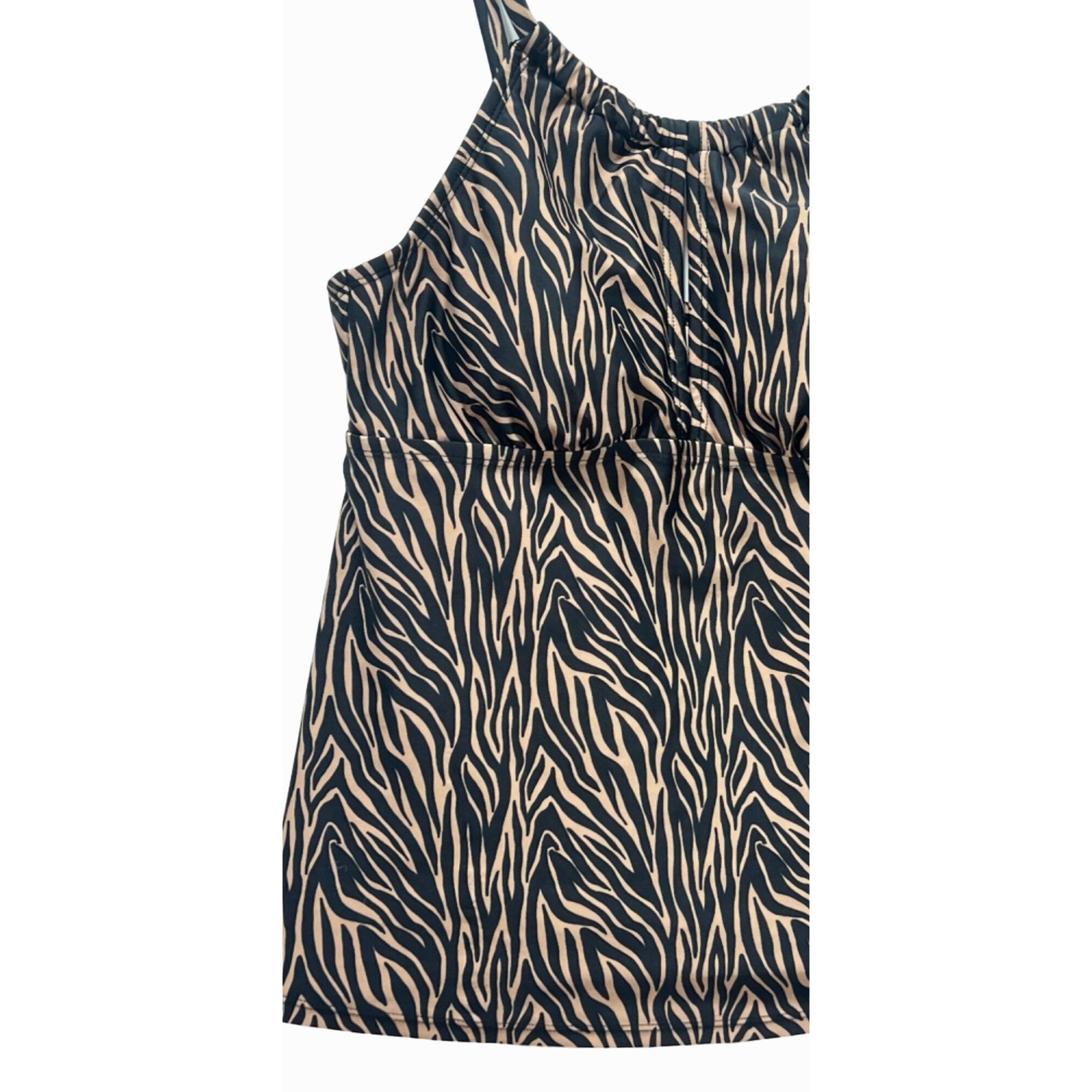 Other Kona Sol - Women's High Neck Tankini Top - Brown - Medium (8 Size ONE SIZE - 10 Thumbnail