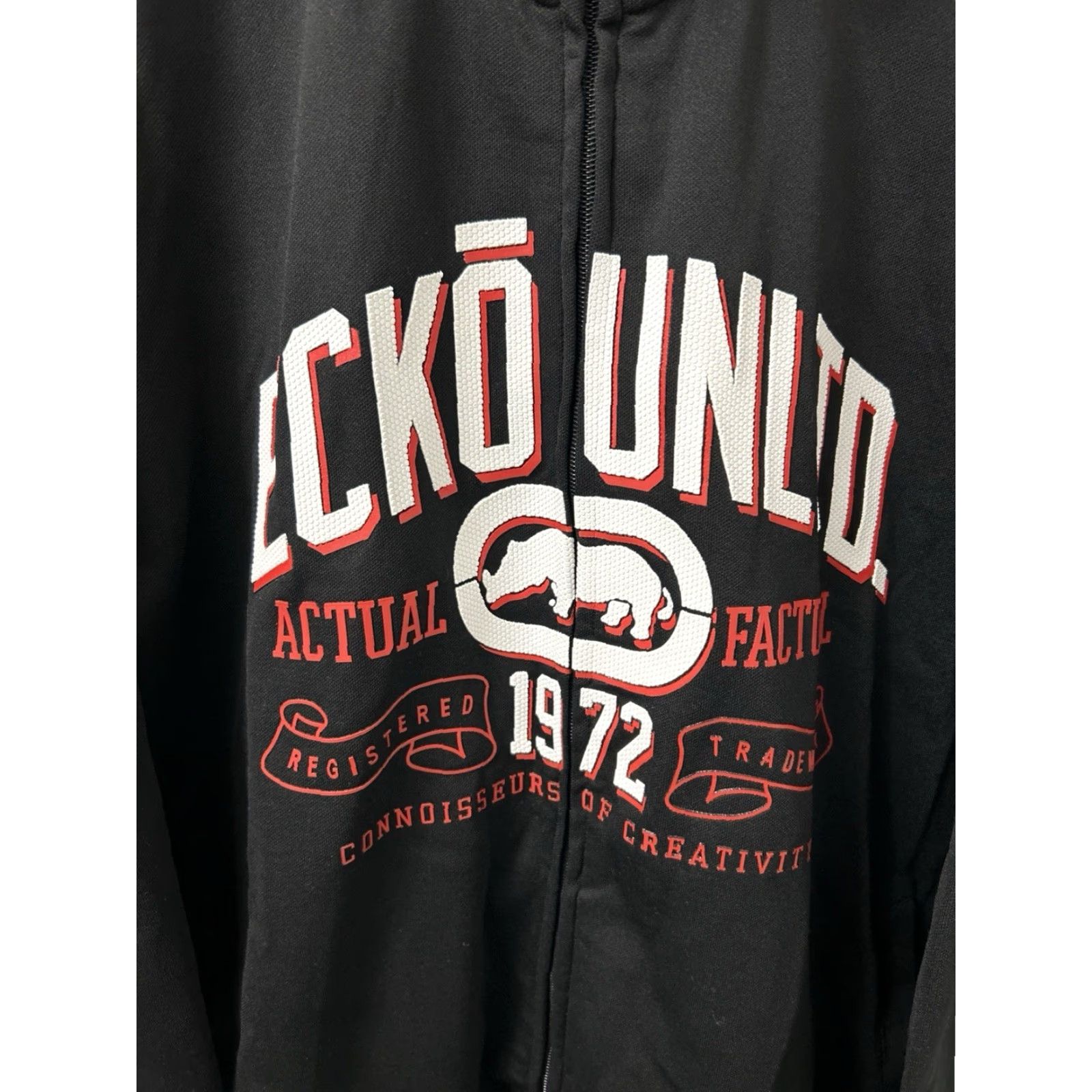 Ecko Unltd. Ecko Unltd Track Jacket Mens XL Black Red Full Zip Logo L/S Size US XL / EU 56 / 4 - 4 Thumbnail