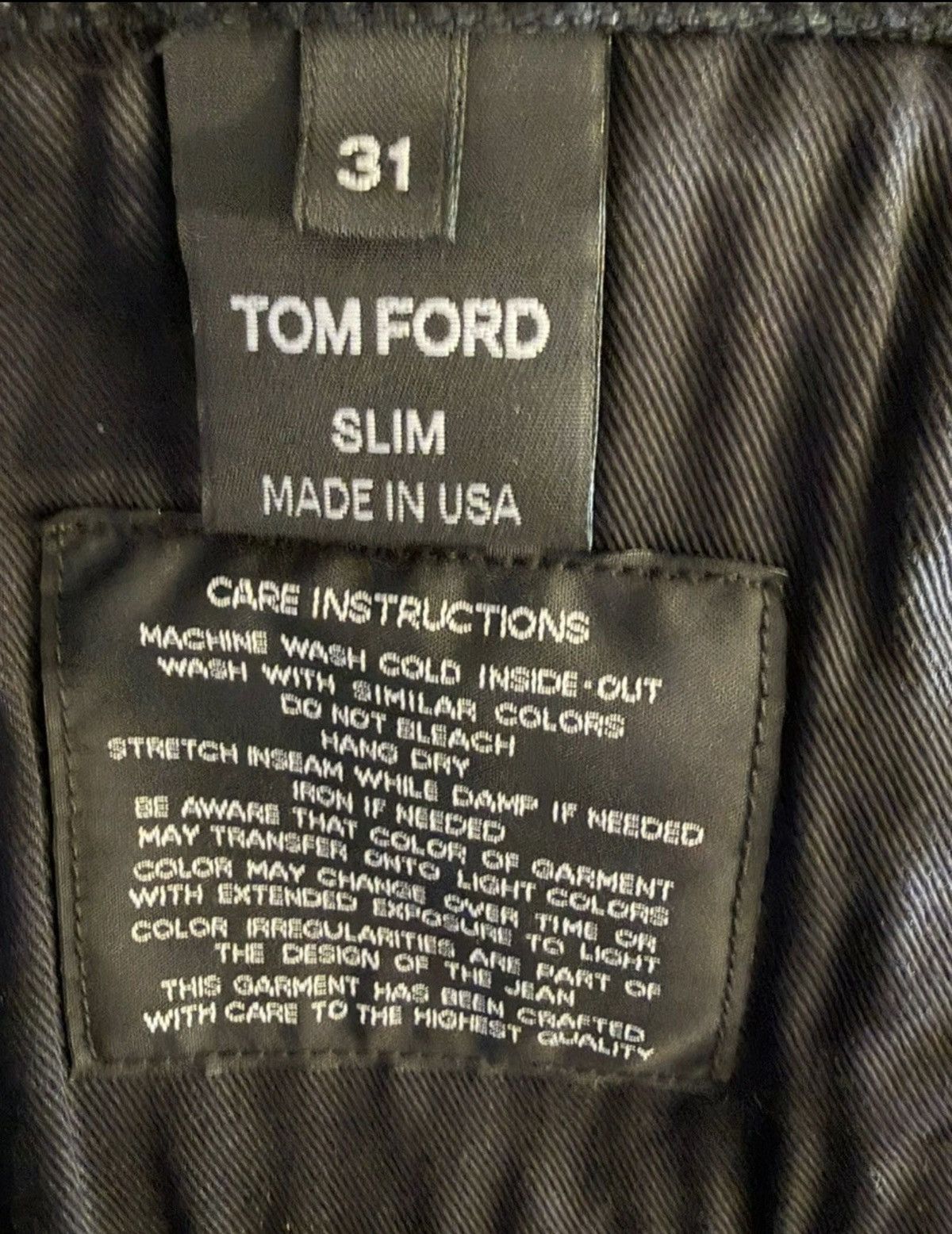 Tom Ford JAPANESE SELVEDGE SLIM FIT DENIM JEANS Size US 31 - 7 Thumbnail