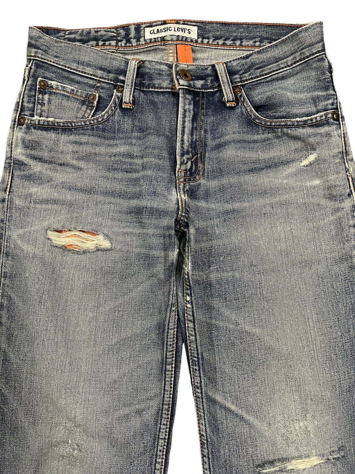 Levi's Vintage 90s Levis 503 Blue Wash Distress Baggy Jeans Size US 30 / EU 46 - 3 Thumbnail