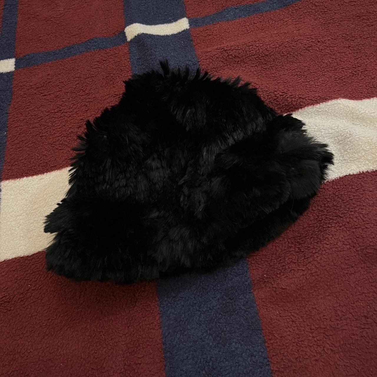 Other Surell rabbit Fur Winter bucket Hat Black one size cozy Size ONE SIZE - 4 Thumbnail