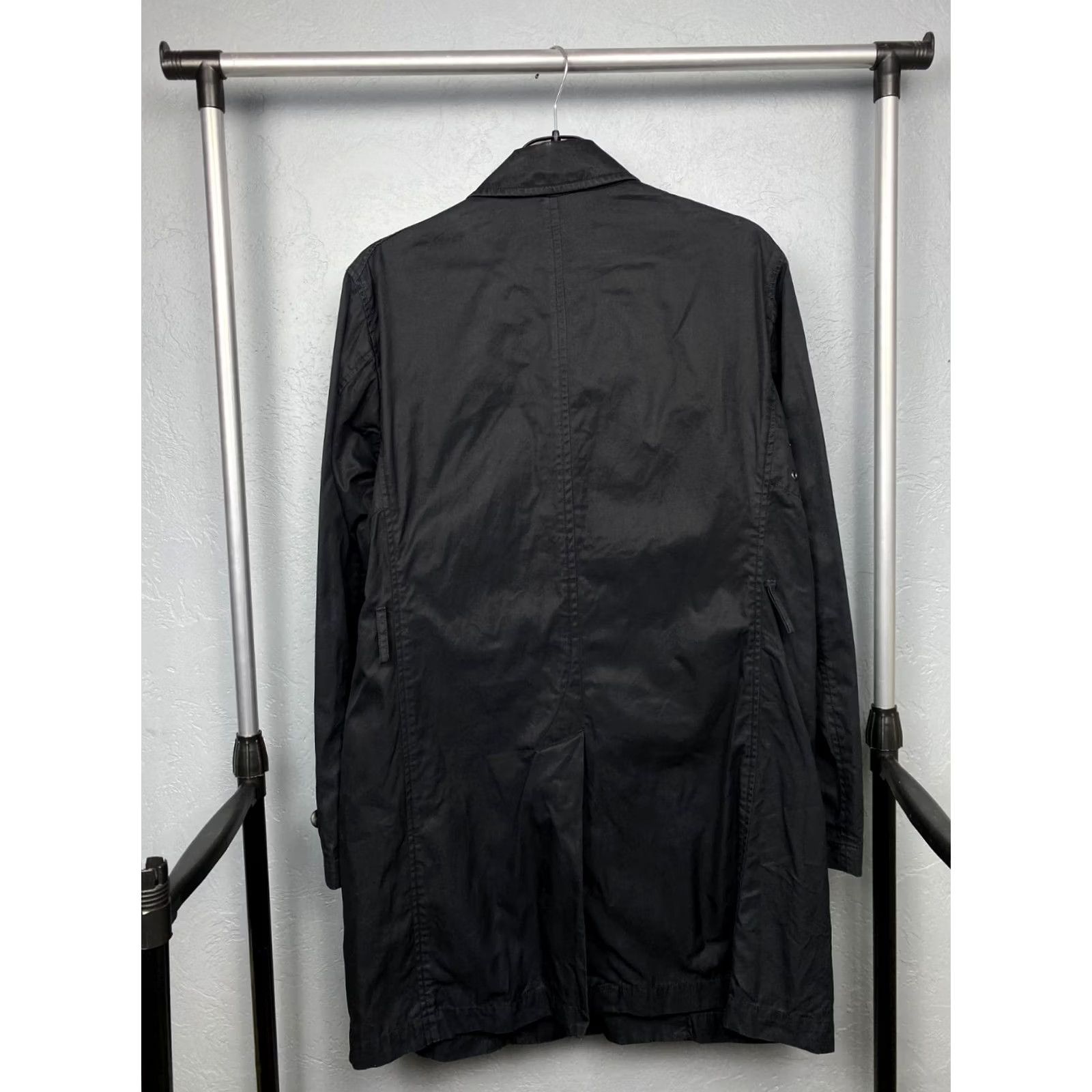 Jil Sander Uniqlo x Jil Sander Vintage Mens Trench Coat Jacket Size S Navy Blue Trench Coat Mens S - 90s style - Jacket Size US S / EU 44-46 / 1 - 7 Thumbnail
