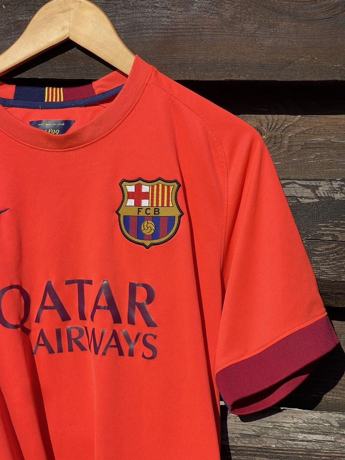 Nike 2014 Nike Barcelona Acid Soccer Jersey Vintage Size US L / EU 52-54 / 3 - 4 Thumbnail