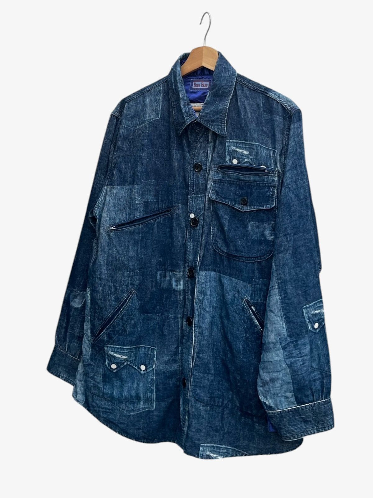 Blue Blue Japan Archive Blue Blue Japan Pockets Printed Long Sleeve Shirt Size US M / EU 48-50 / 2 - 6 Thumbnail
