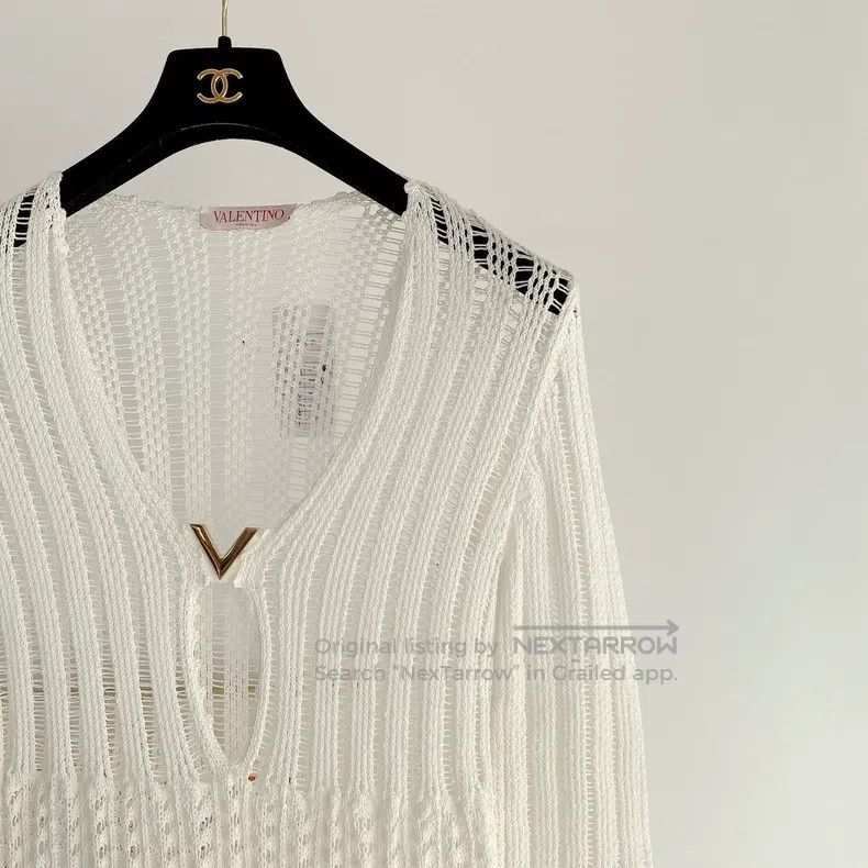 Valentino Valentino White openwork dress Size M / US 6-8 / IT 42-44 - 3 Thumbnail