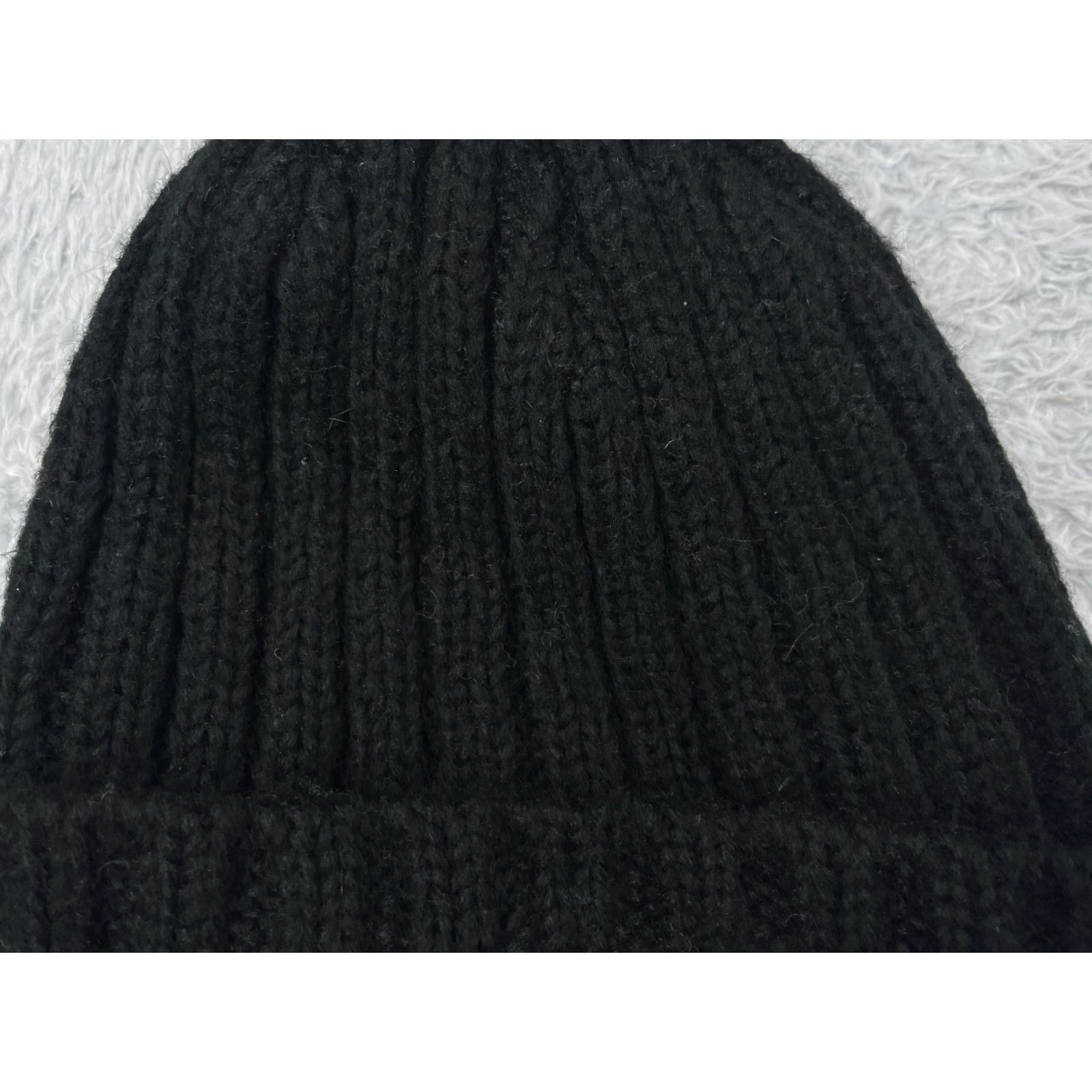 Hurley Hurley Beanie Adult One Size Black Logo Ribbed Knit Acrylic Outdoors Ski Mens Beanie Hat Winter Accessories Size ONE SIZE - 3 Thumbnail