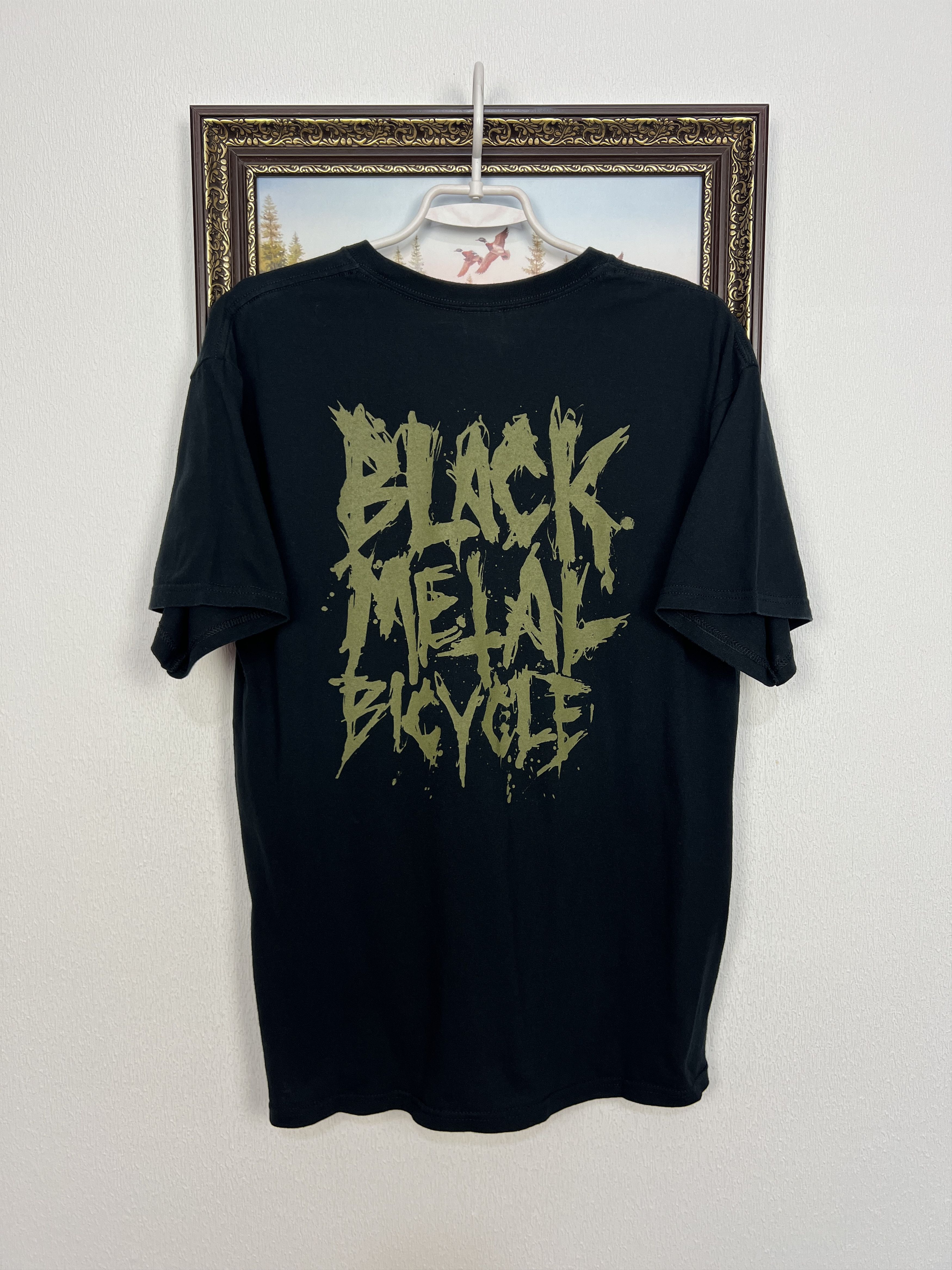 Vintage Cancer Bats Black Metal Bicycle Over Print Tee Shirt Rare Size US L / EU 52-54 / 3 - 7 Thumbnail
