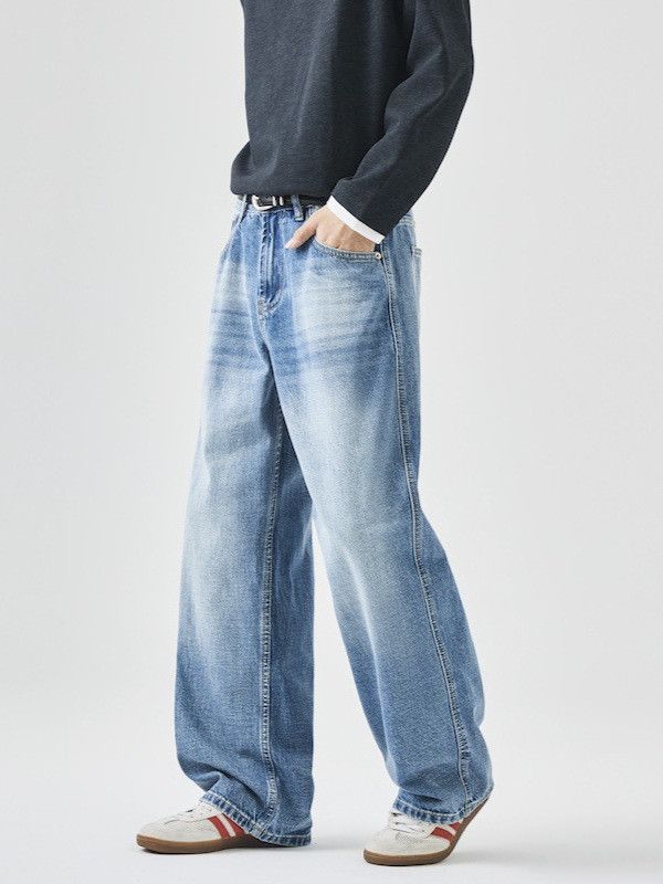 Vintage Men's American loose straight leg wide-leg curved jeans Size US 32 / EU 48 - 2 Thumbnail