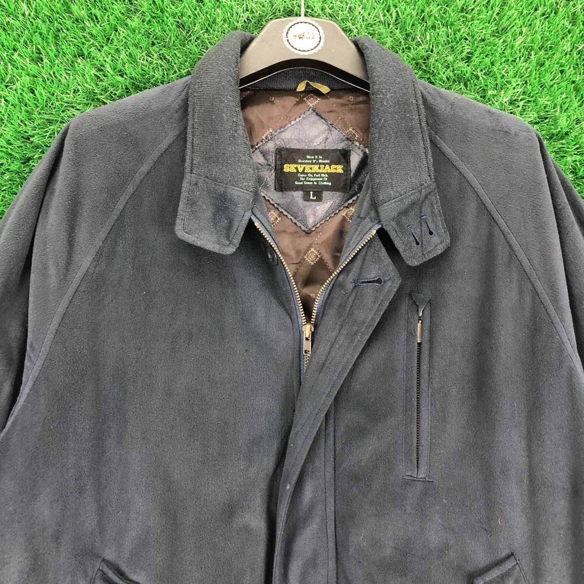 Japanese Brand Vintage 80's Casual Work Zipper Jacket by Sevenjack Size US L / EU 52-54 / 3 - 7 Thumbnail