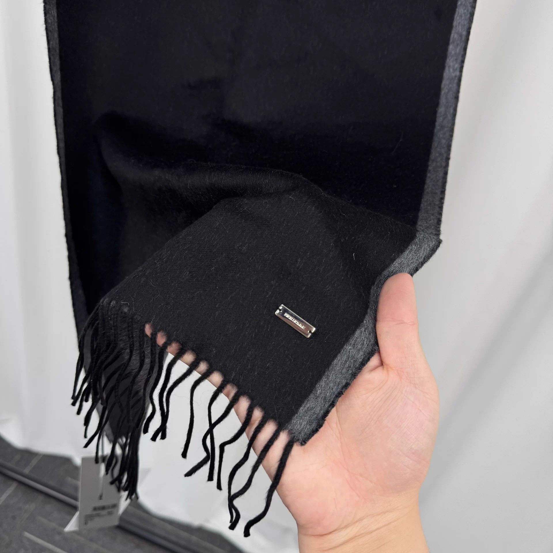 Dior Dior Black Gray Reversible Logo Scarf Size ONE SIZE - 5 Thumbnail