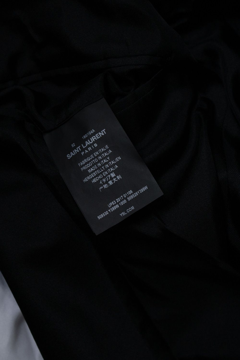 Saint Laurent Paris Saint Laurent, black tuxedo jacket with satin revert Size 52R - 7 Thumbnail