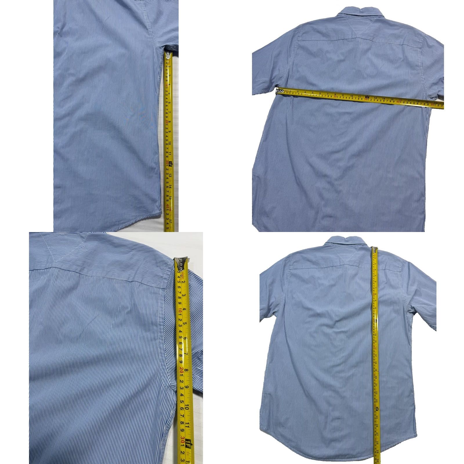 Tommy Hilfiger Tommy Hilfiger Men'S Blue White Micro Stripe Easy Care Regular Fit Shirt M Size US M / EU 48-50 / 2 - 8 Thumbnail