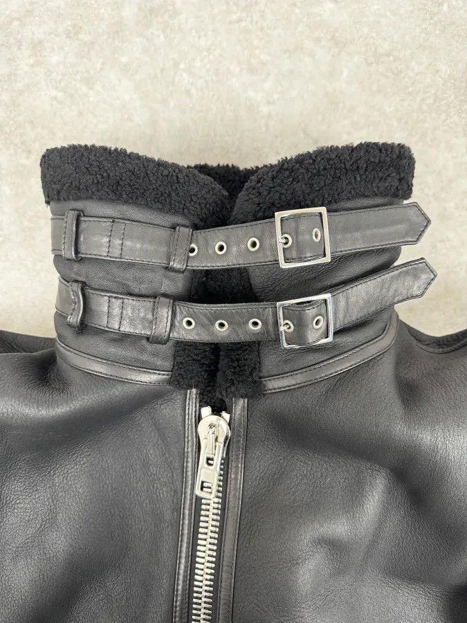 Givenchy AW2015 Givenchy Black Shearling Collar Leather Jacket by Riccardo Tisci Size US L / EU 52-54 / 3 - 9 Thumbnail