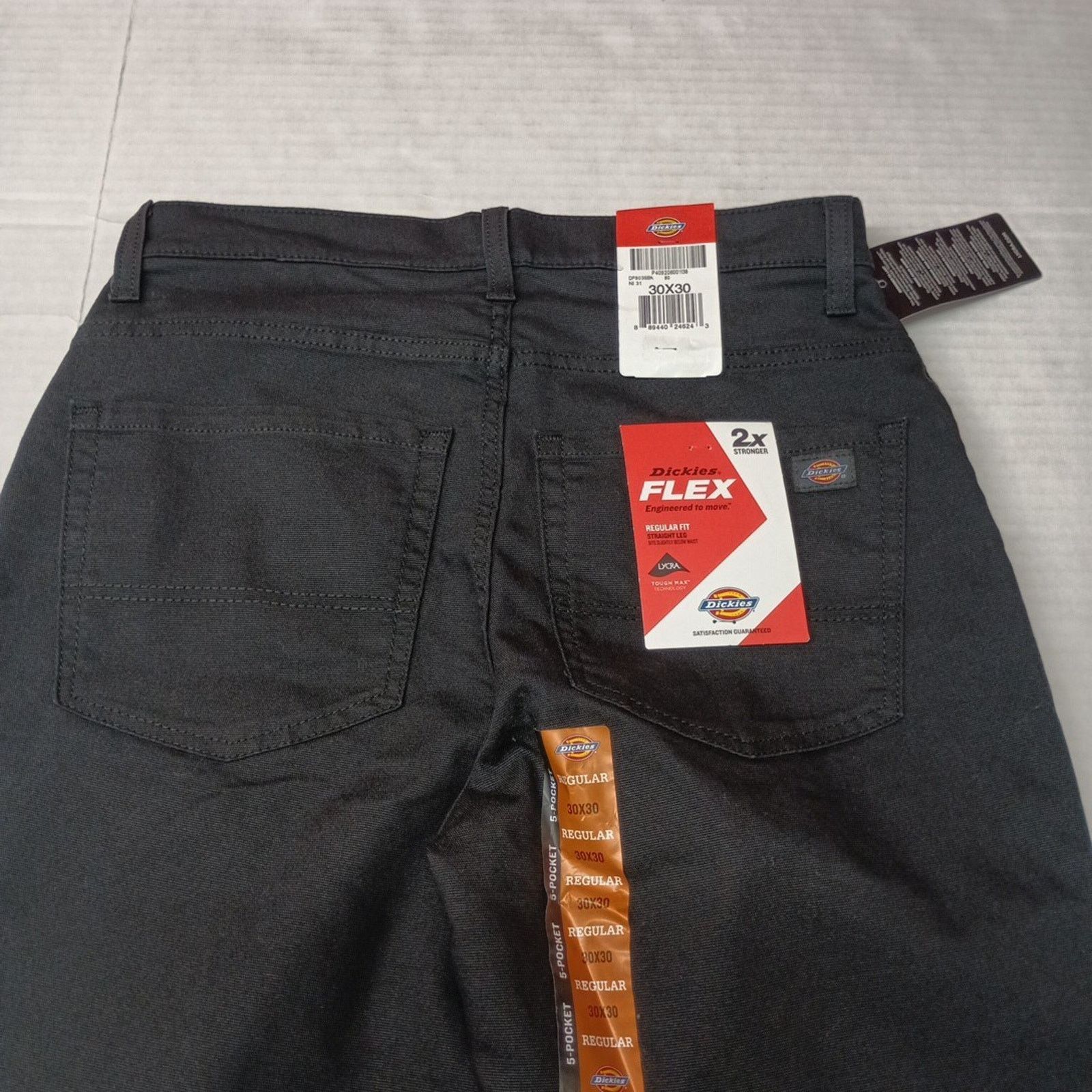 Dickies Dickies Flex 2X Stronger Pants Men's 30x30 Black Regular Fit Size US 30 / EU 46 - 8 Thumbnail