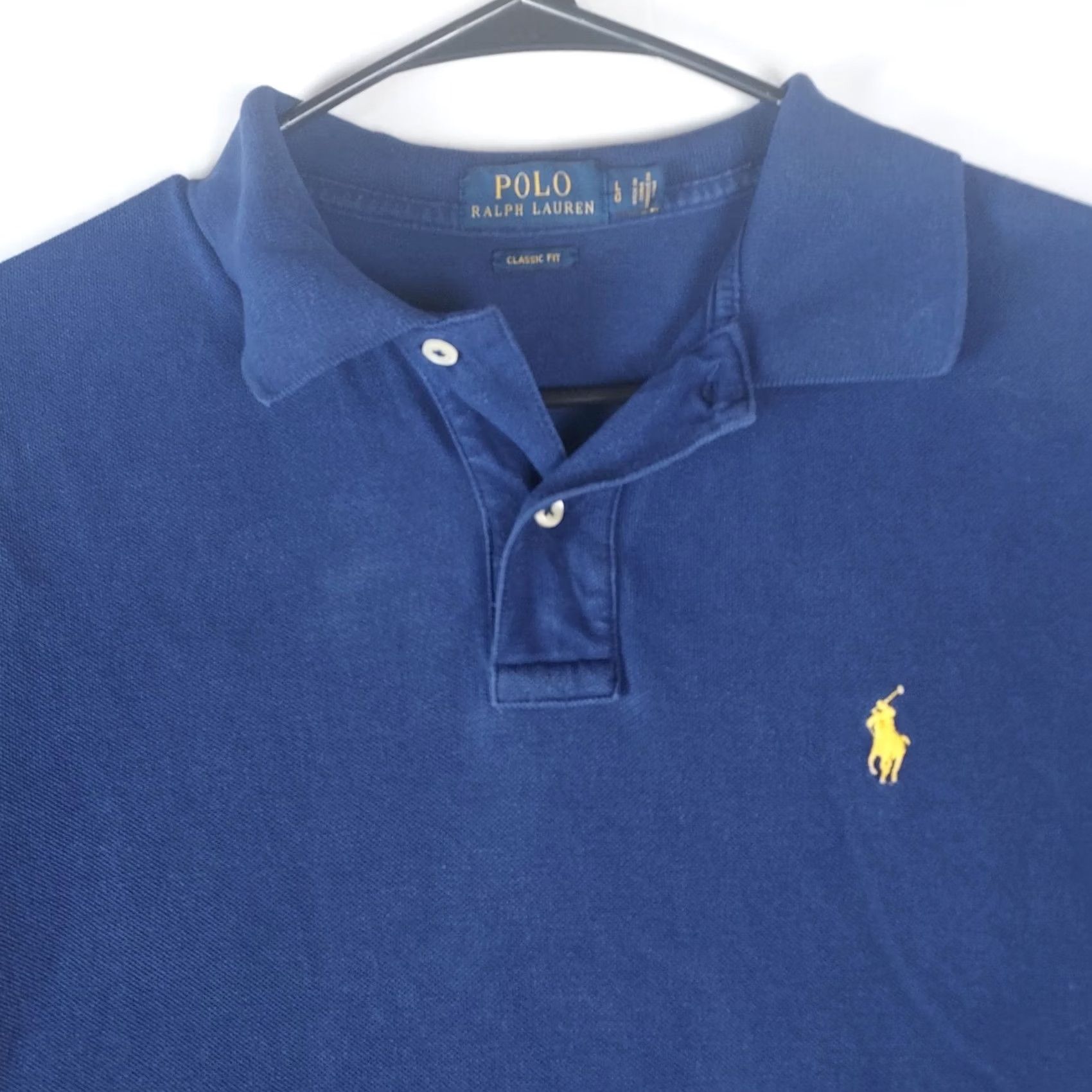 Polo Ralph Lauren Ralph Lauren Polo Shirt Men’s Large Classic Fit Navy Blue Pique Cotton Casual Size US L / EU 52-54 / 3 - 3 Thumbnail