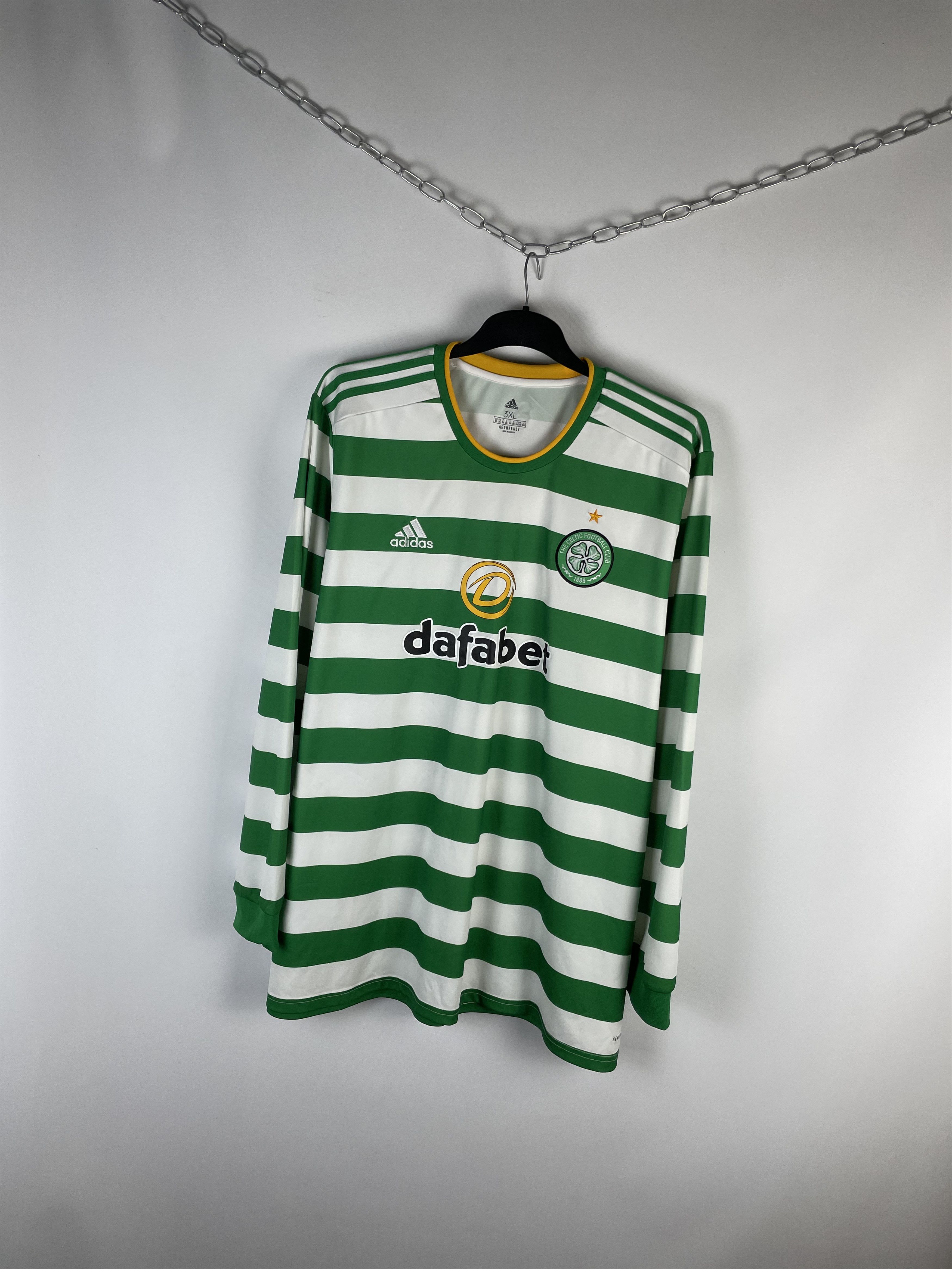 Adidas 2020-21 Celtic Glasgow Home Scotland Dafabet Football Shirt Size US XXL / EU 58 / 5 - 2 Thumbnail