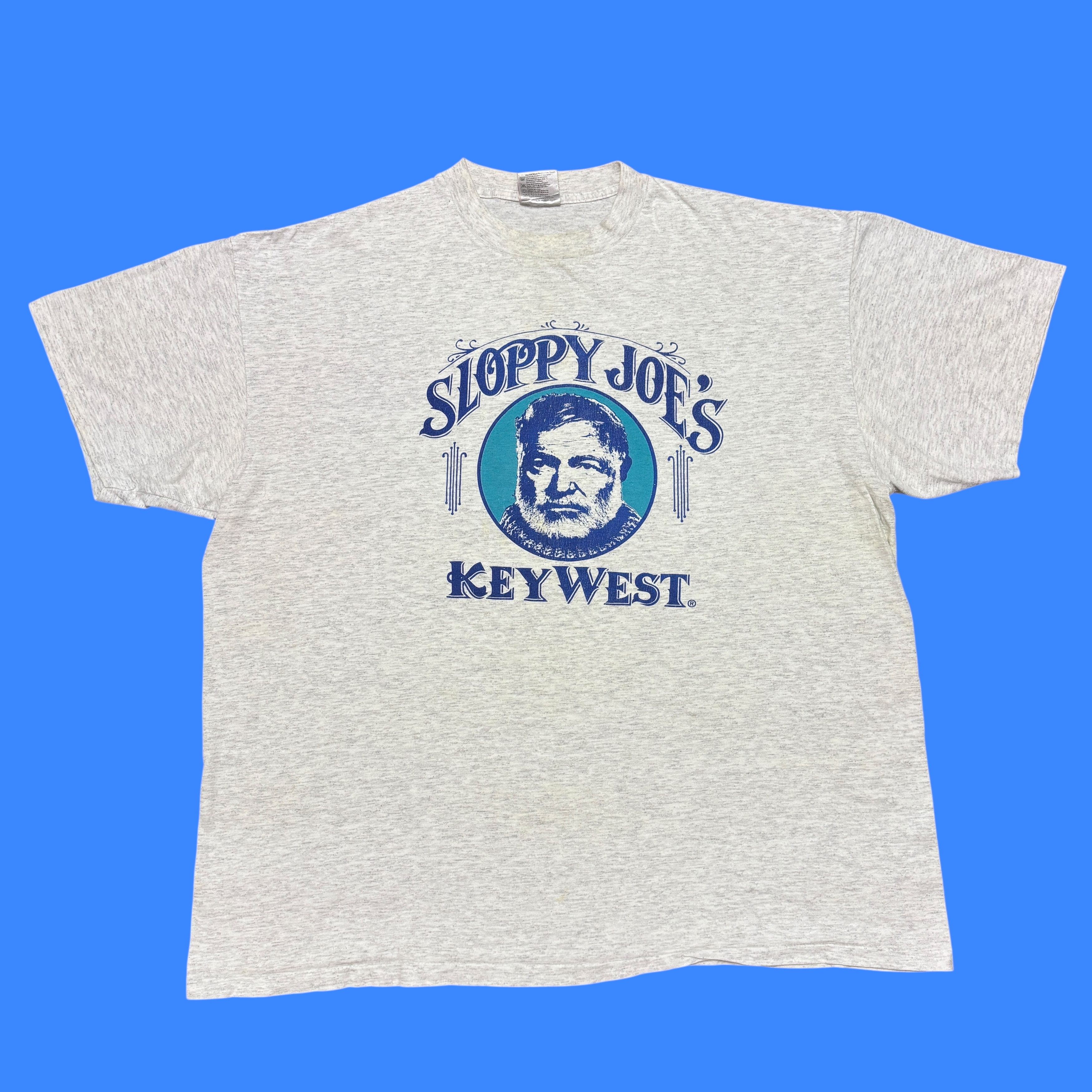 Vacation × Vintage Vintage 90s T Shirt Single Stitch Sloppy Joes Key West Art Size US XXL / EU 58 / 5 - 1 Thumbnail