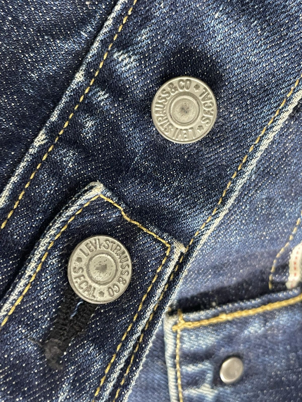 Levi's Vintage 1999 Levis 507XX E Selvedge Denim Jacket Size US S / EU 44-46 / 1 - 11 Thumbnail
