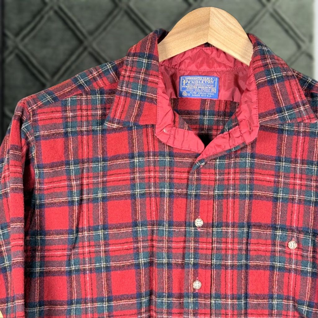 Pendleton VTG Pendleton Button-Up Shirt Red Plaid XL Mens Size US XL / EU 56 / 4 - 1 Thumbnail