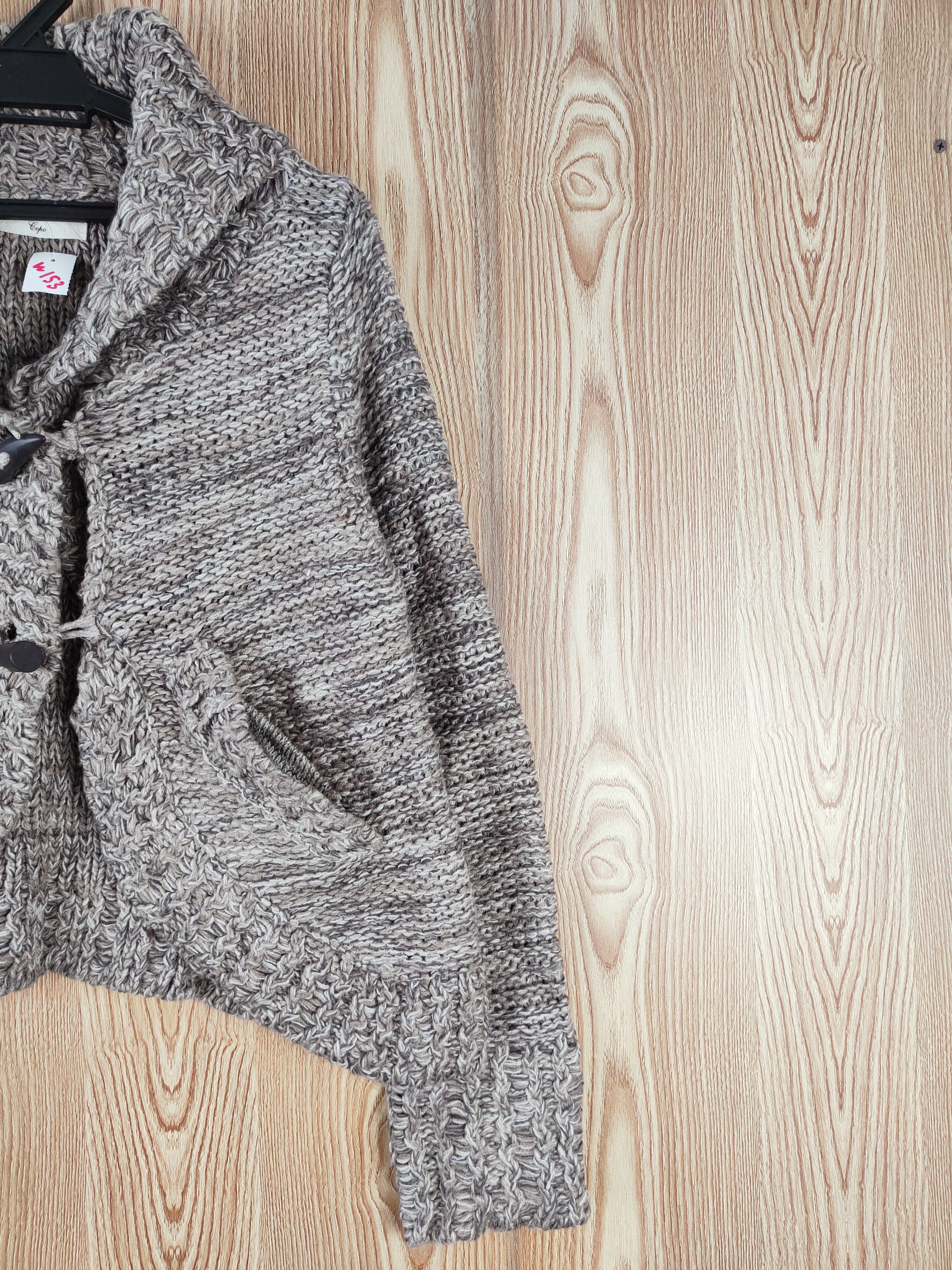 Japanese Brand Cepo Brown Duffle Knitwear Cardigan #W153 Size S / US 4 / IT 40 - 5 Thumbnail