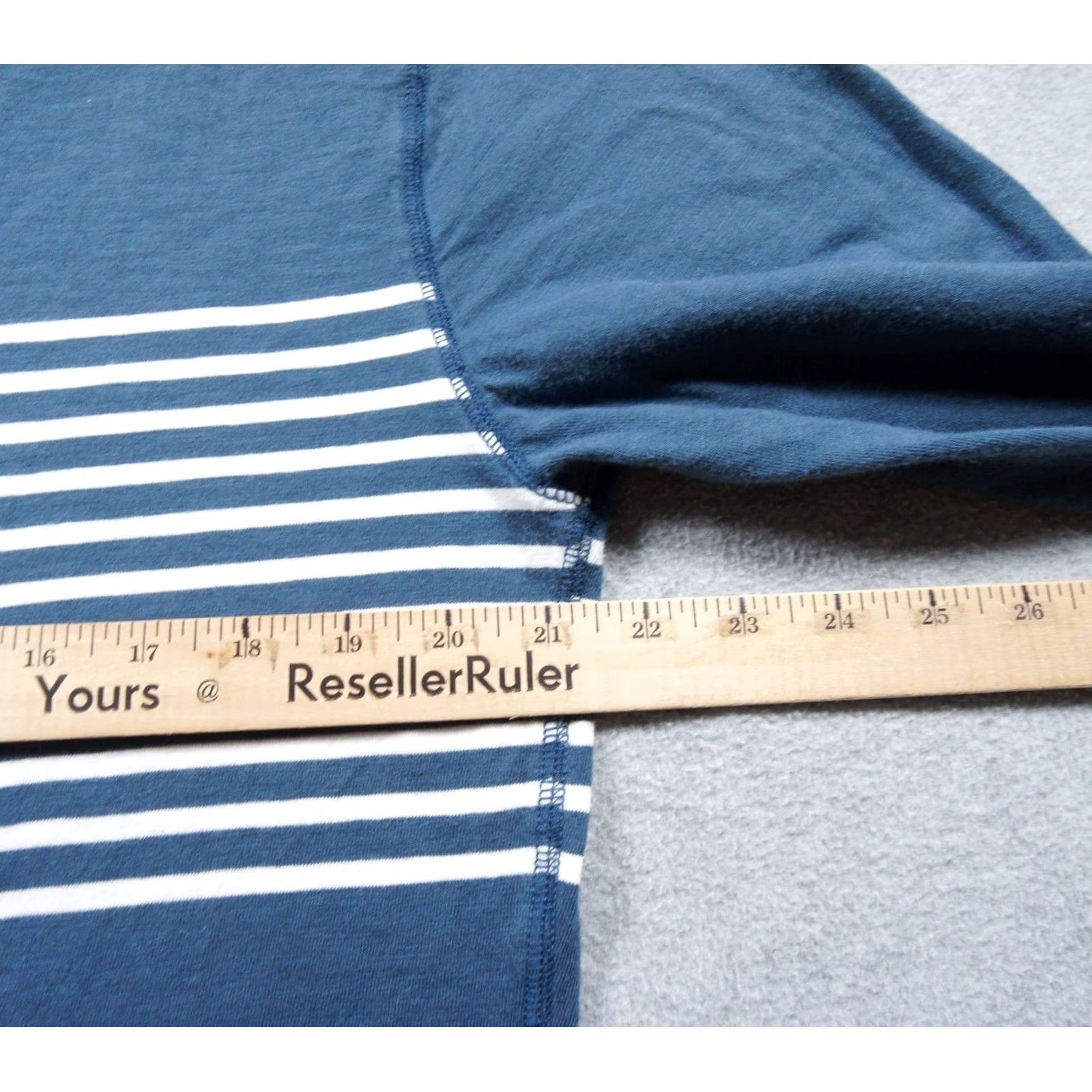 J.Crew J.CREW Sweater Mens Medium Blue Hoodie Striped Slub Cotton Yarns Pullover Adult Shirt Size US M / EU 48-50 / 2 - 7 Thumbnail