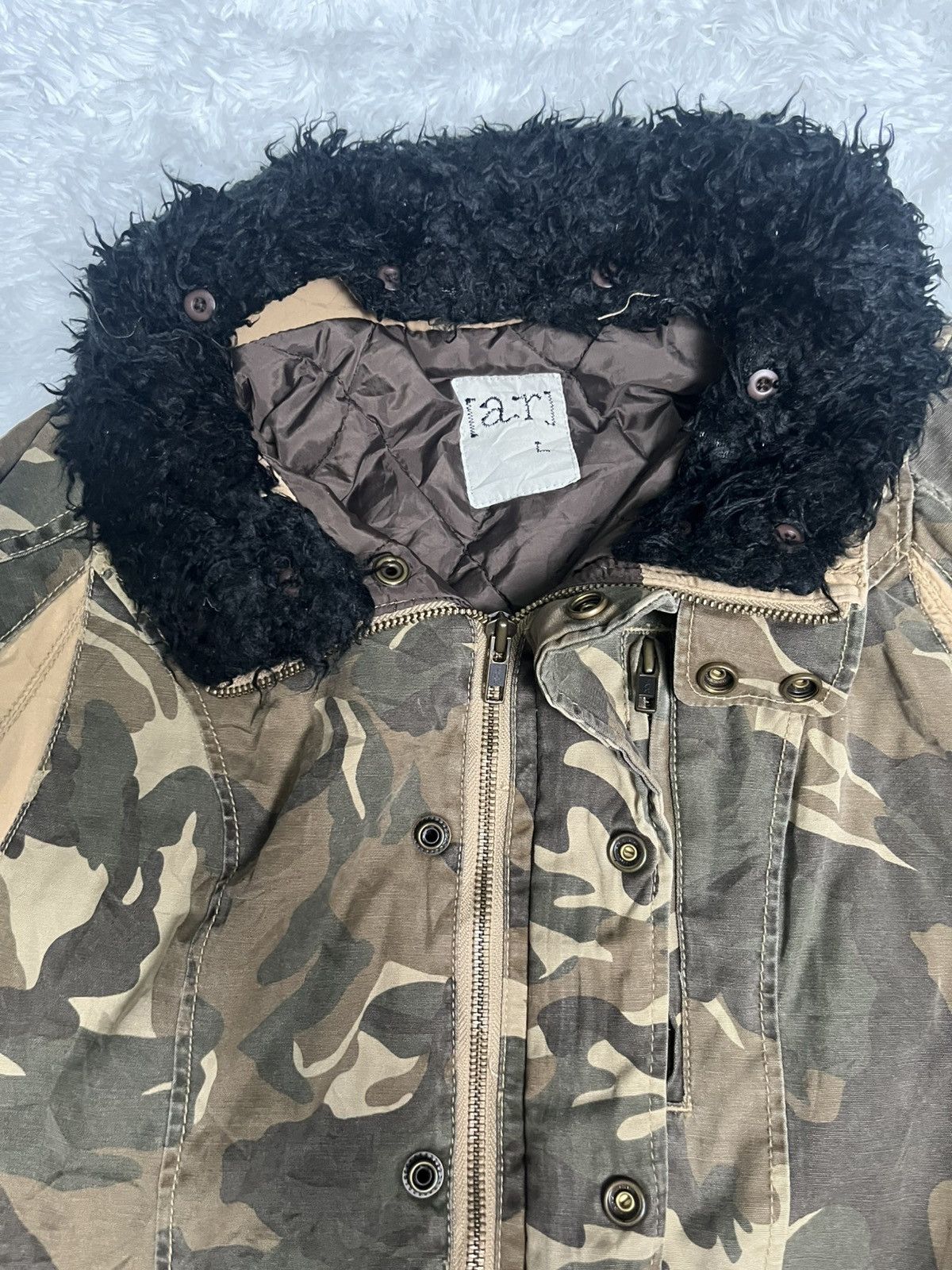 Japanese Brand 2000s Japanese Brand AR bono fur jacket military Size US L / EU 52-54 / 3 - 4 Thumbnail