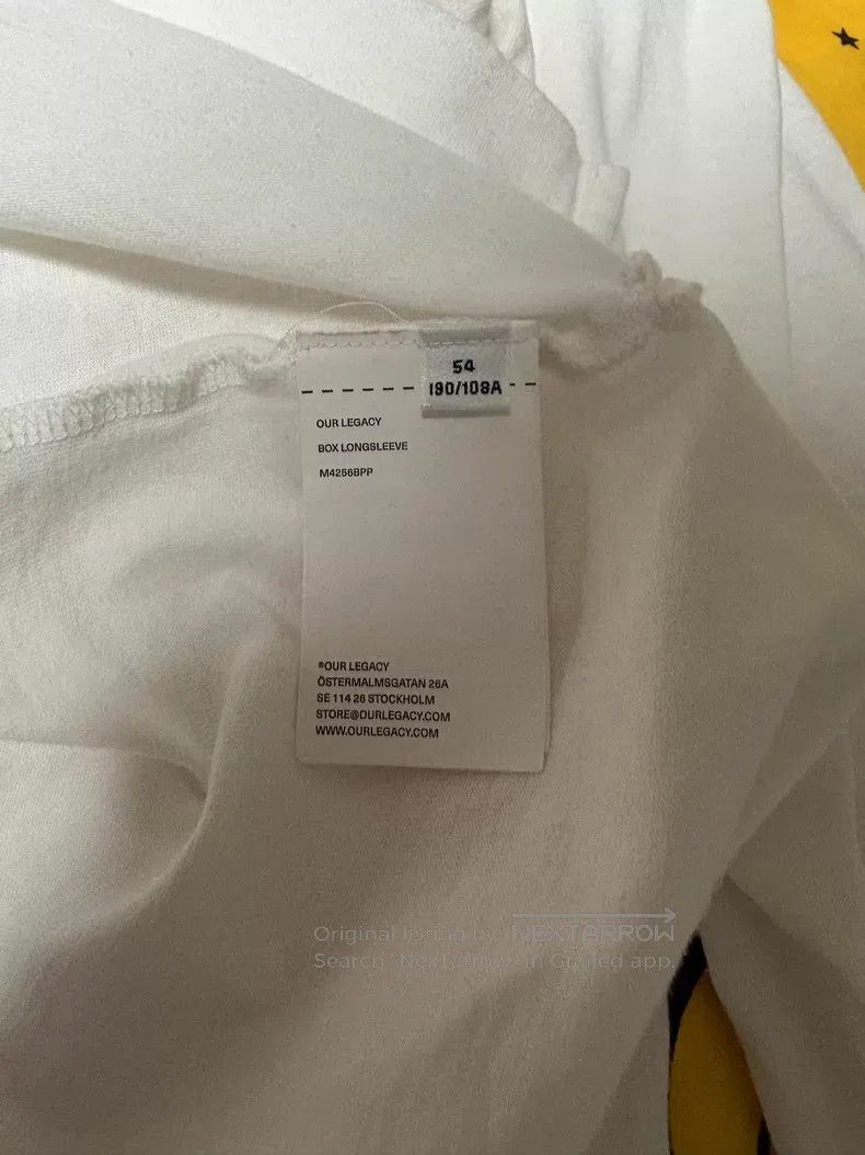 Our Legacy Our Legacy White printed long-sleeve Size US S / EU 44-46 / 1 - 5 Thumbnail