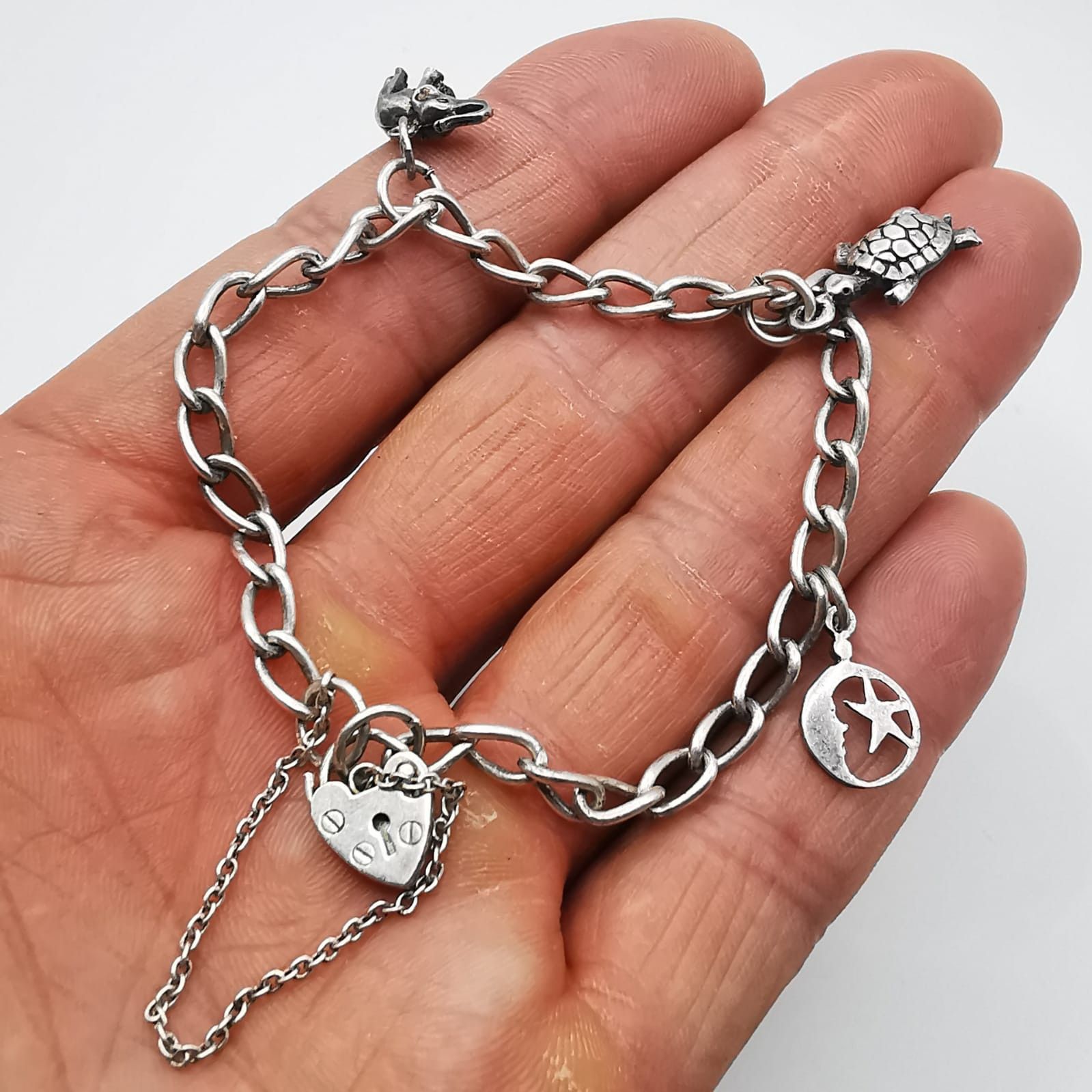 Sterling Silver Vintage Bracelet Jewelry,925 Sterling Silver 12,67g Size ONE SIZE - 7 Thumbnail