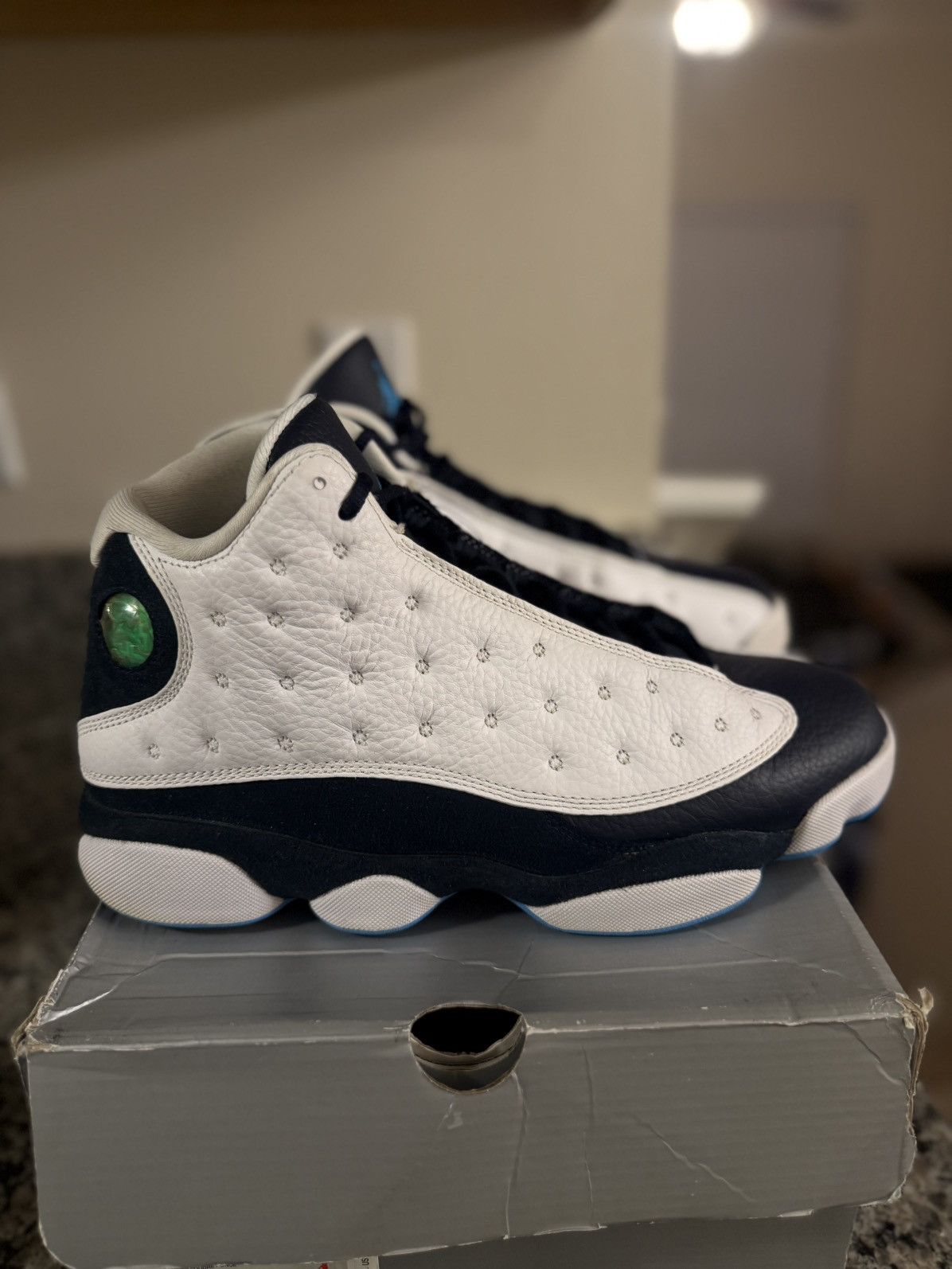 Jordan Brand × Nike 10 - Nike Air Jordan 13 XIII Retro Obsidian White Blue Size US 10 / EU 43 - 1 Thumbnail