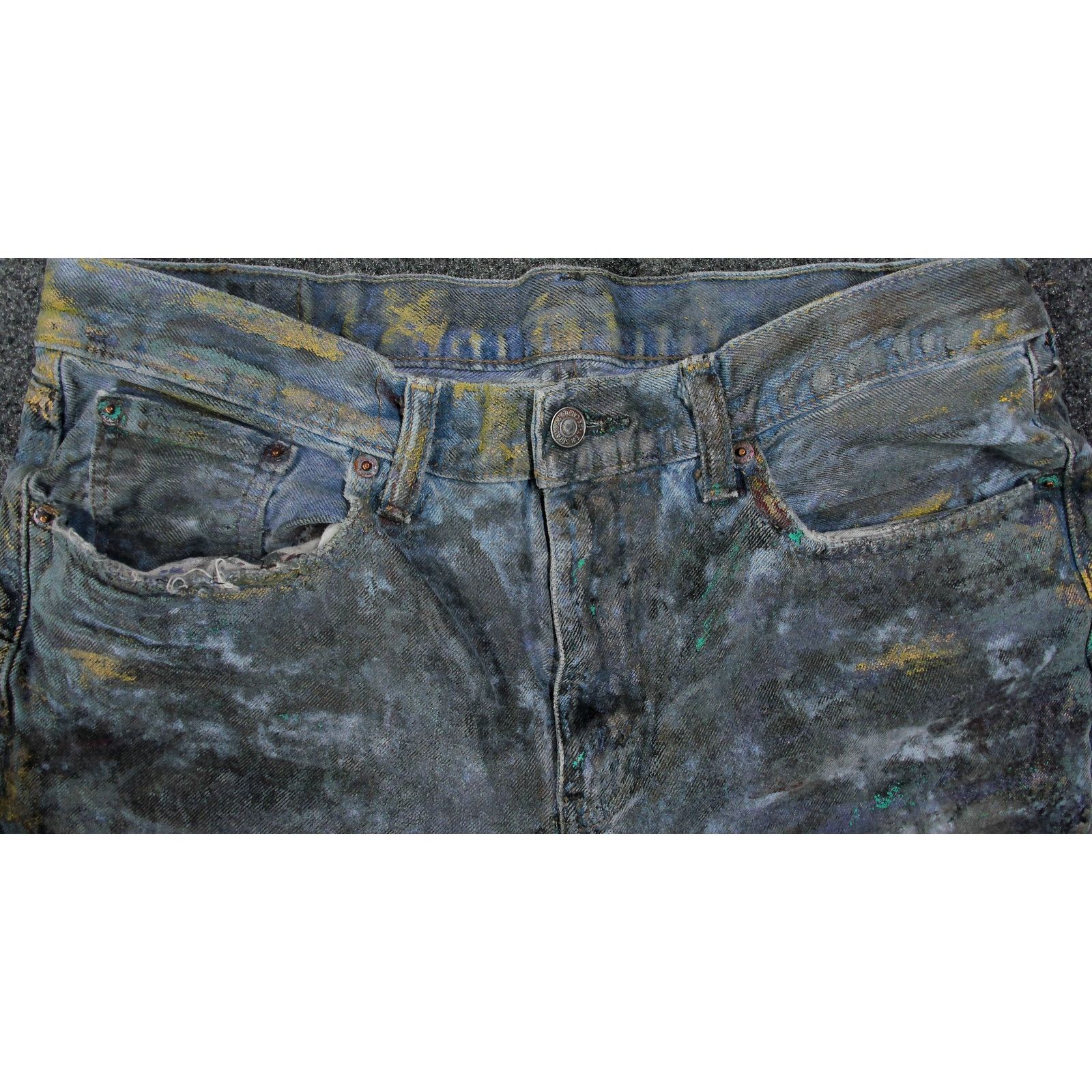 Levi's Levi's 1-of-1 Custom Hand-Painted Denim Long Shorts Mens 34 Size US 34 / EU 50 - 12 Thumbnail