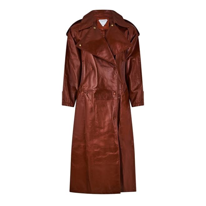 Bottega Veneta Bottega Veneta Relaxed Fit Trench Coat in Brown Size S / US 4 / IT 40 - 1 Thumbnail