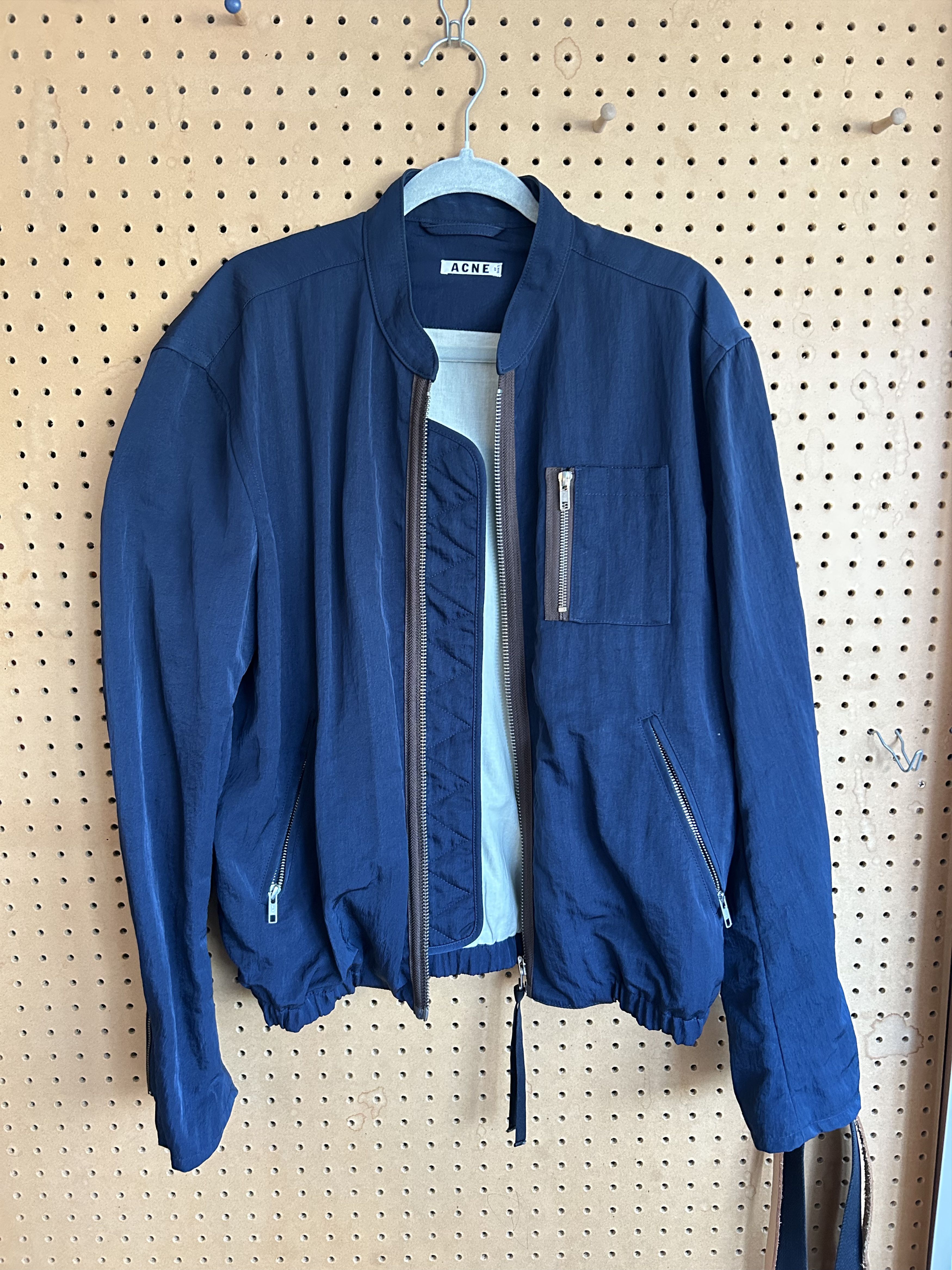 Acne Studios RARE Acne Studios Cusack SS13 Bomber Jacket Navy Blue Size US M / EU 48-50 / 2 - 1 Thumbnail