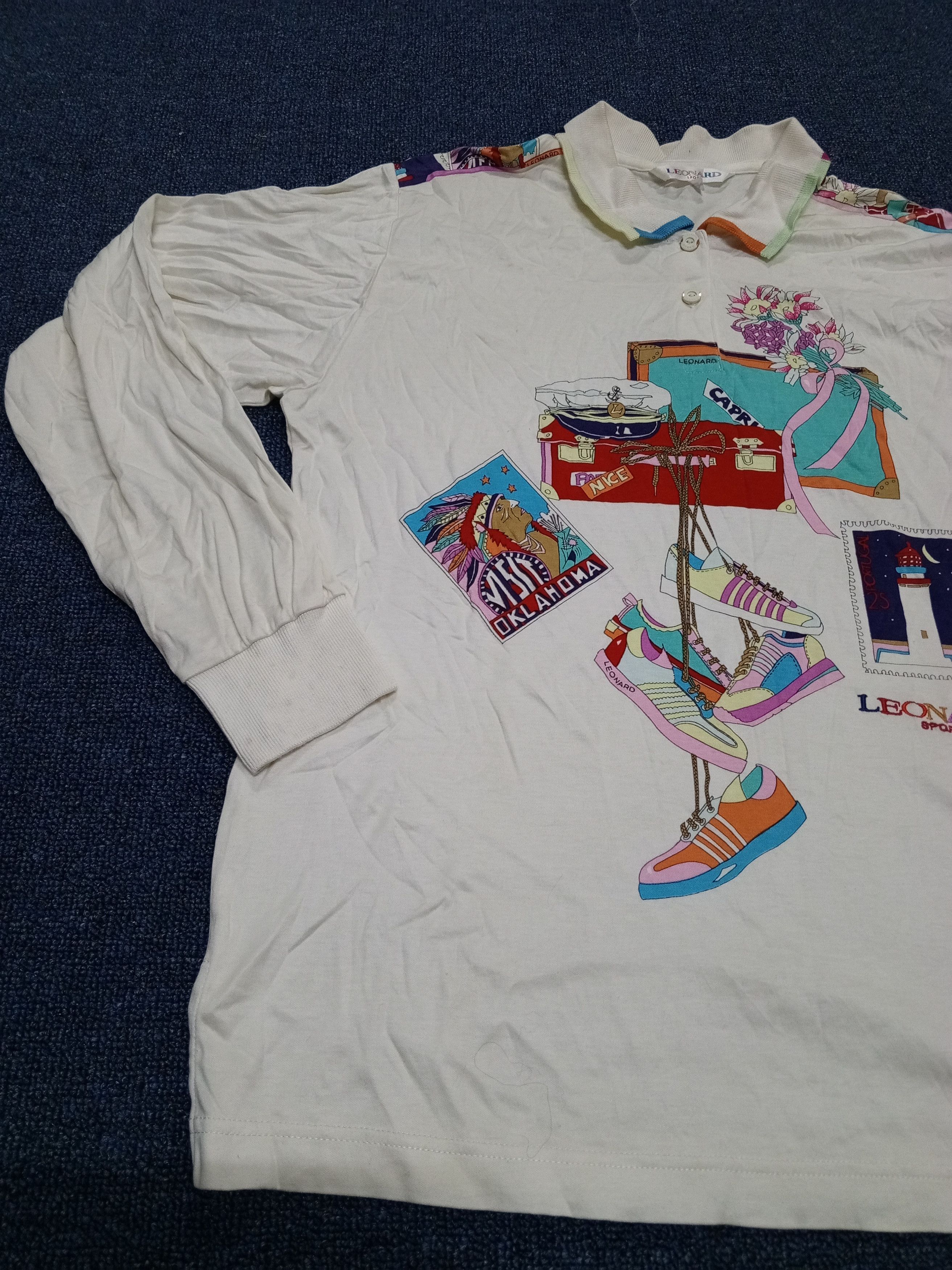 Japanese Brand × Leonard Paris × Vintage LEONARD SPORT LONG SLEEVE Size M / US 6-8 / IT 42-44 - 4 Thumbnail