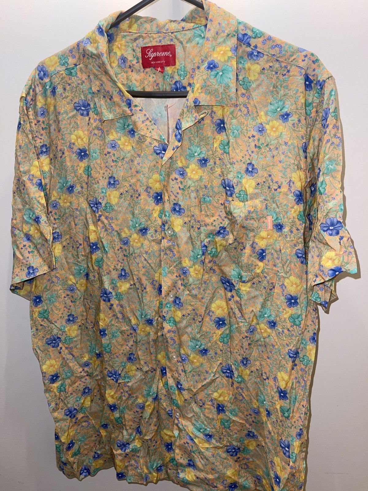 Image of Supreme Floral Short Sleeve Button Up, Men's (Size XL)