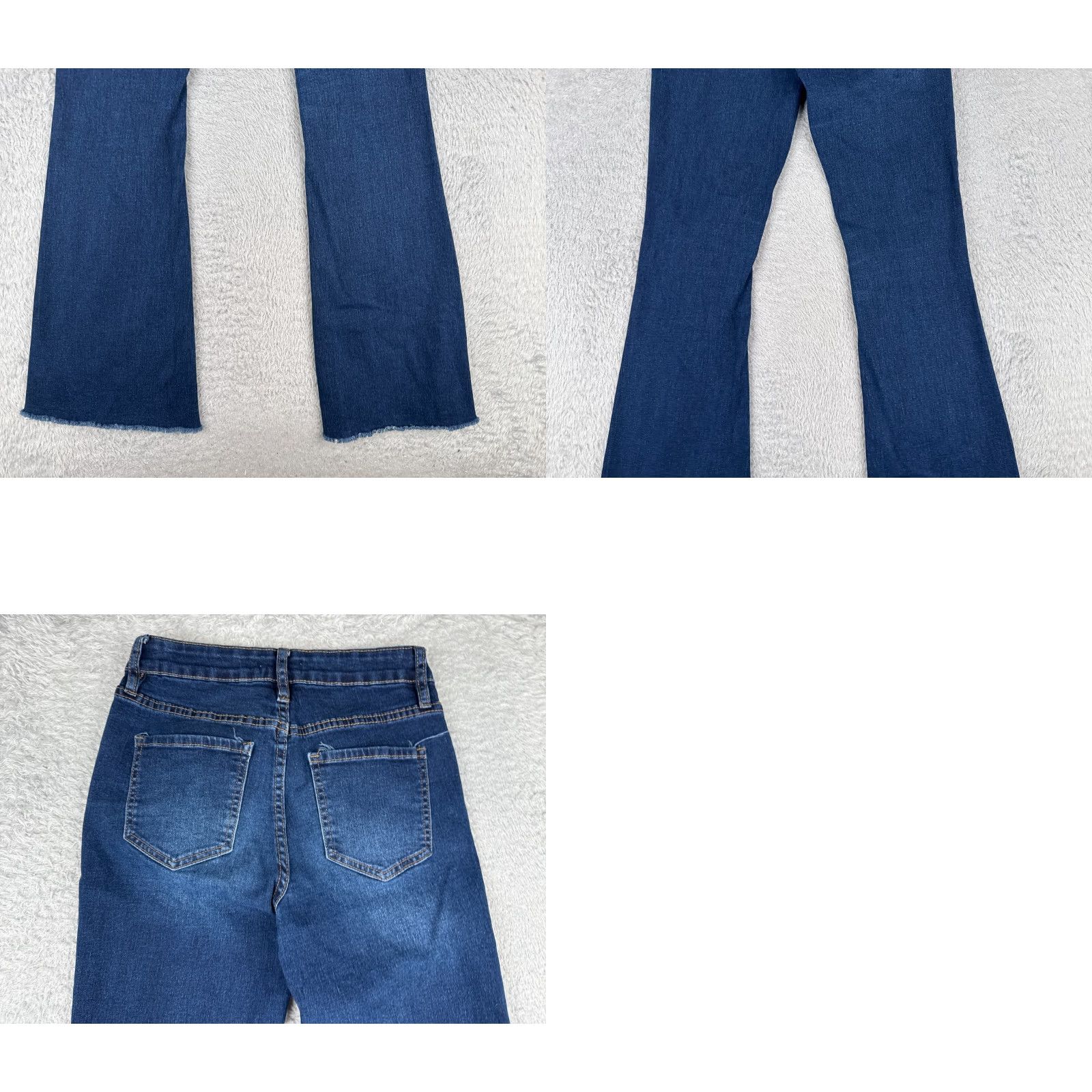 Vintage YMI Jeans Juniors 5 Blue Denim Flared Distressed Mid Rise Cotton Blend 24x31 Jeans Women Vintage No Zip 5-Pocket Design Inseam 31 in Light Export? Size 27" / US 4 / IT 40 - 10 Thumbnail