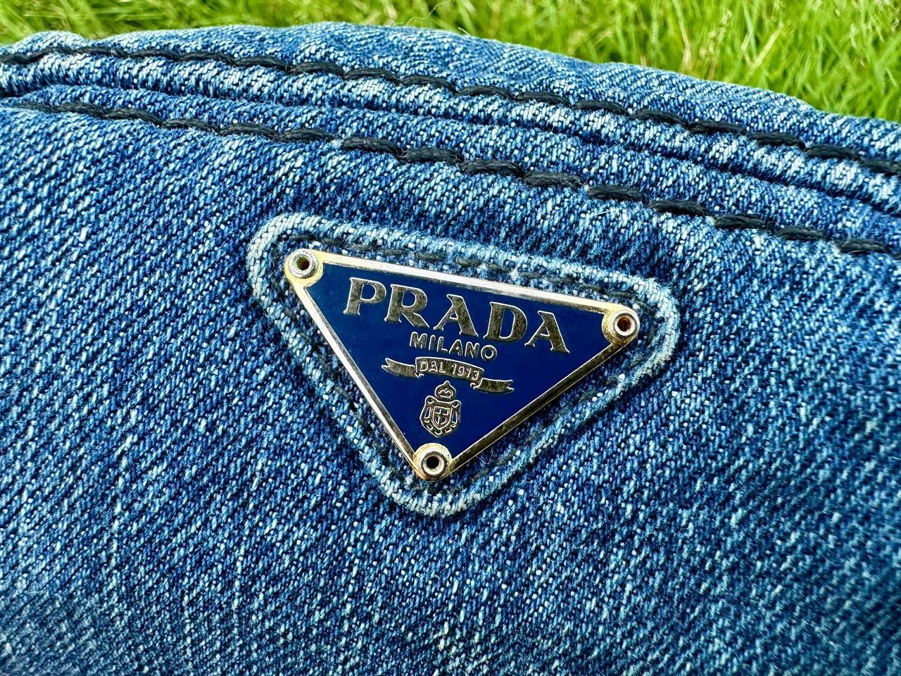 Prada Authentic Prada Denim Cosmetic Pouch Size ONE SIZE - 9 Thumbnail