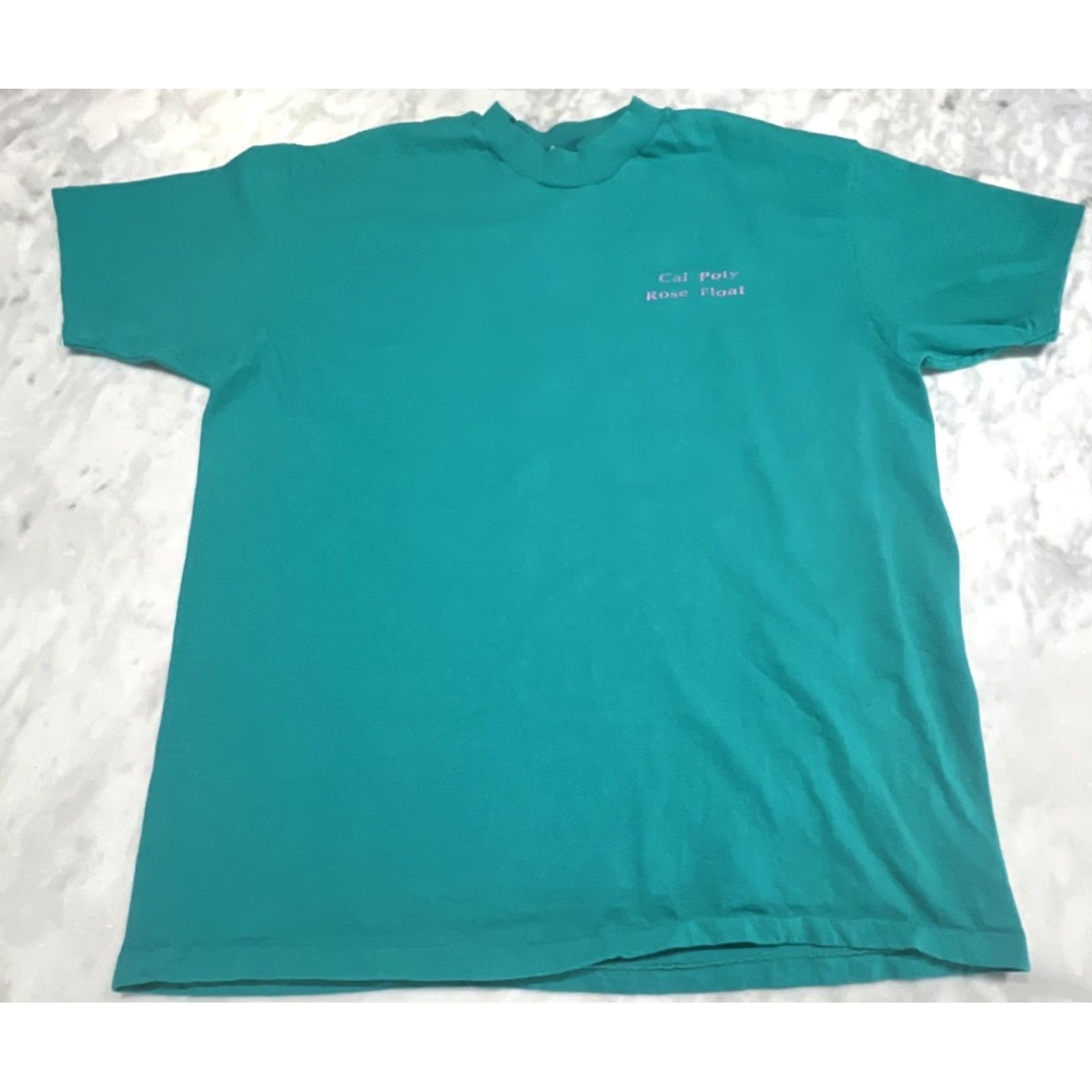 Hanes VINTAGE Cal Poly Float Club Yes- We Know Nothing Single Stitch Green T Shirt XL Mens Size US XL / EU 56 / 4 - 7 Thumbnail