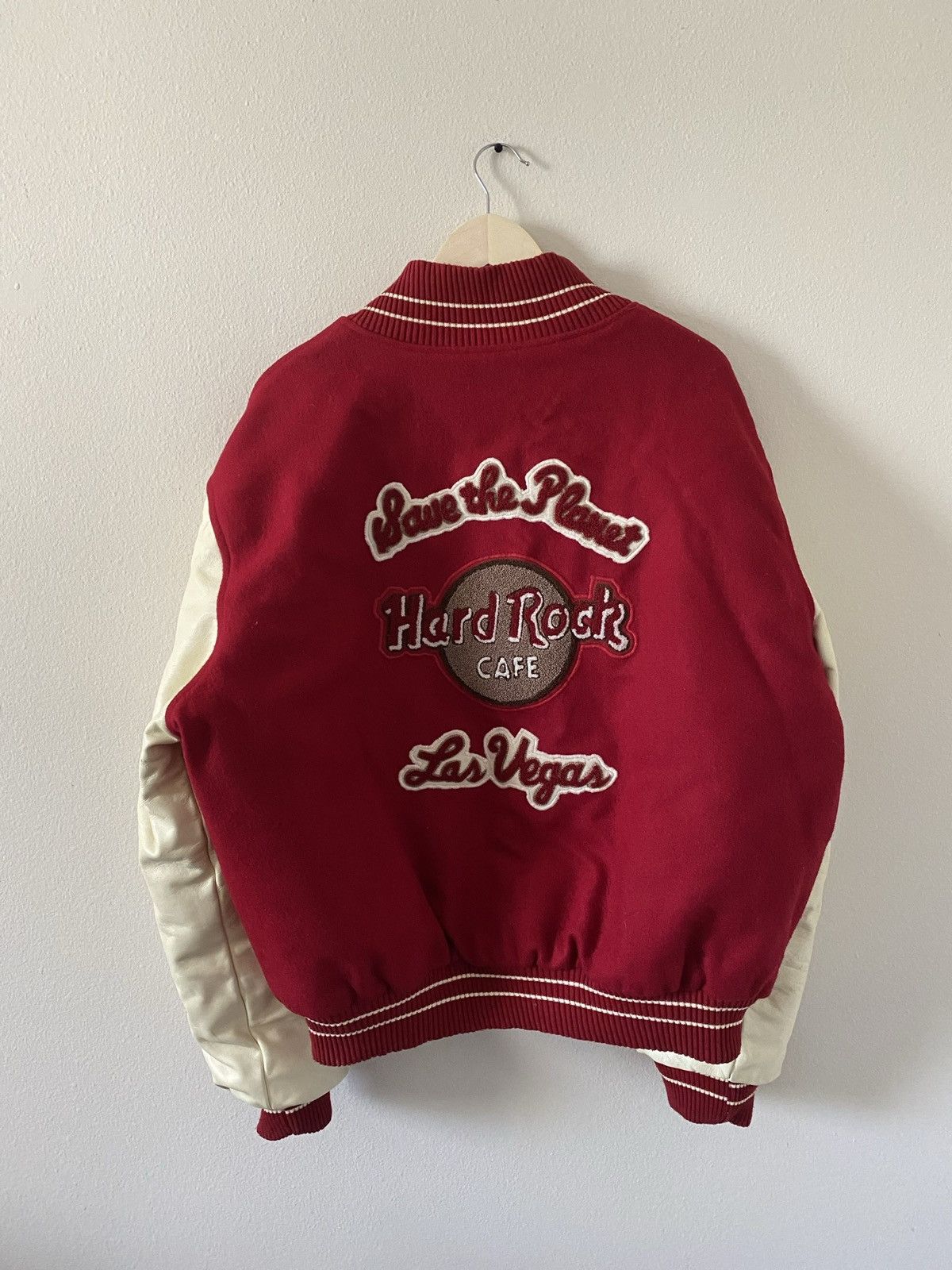 image of Hard Rock Cafe x Varsity Jacket 80's Hard Rock Las Vegas Cafe Varsity Jacket, Men's (Size XL)