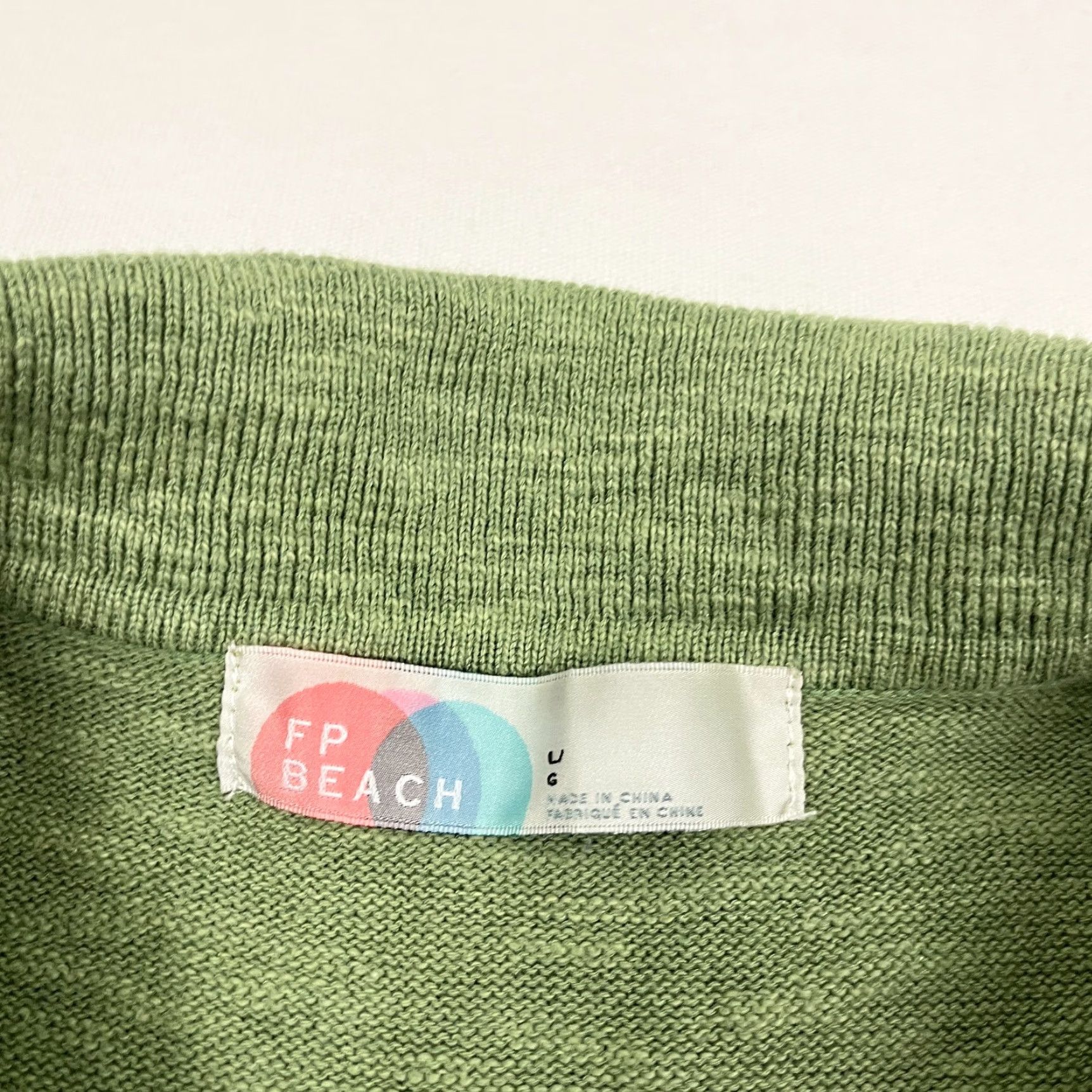 Free People Free People FP Beach Zuma Cardigan Women L Green Cardigan Womens Size L / US 10 / IT 46 - 2 Thumbnail