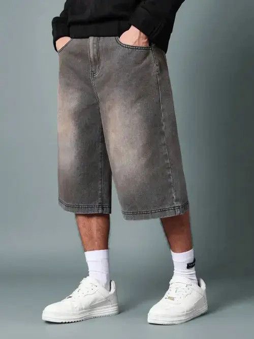 Other Washed drip denim shorts jorts RETRO Size US 30 / EU 46 - 2 Thumbnail