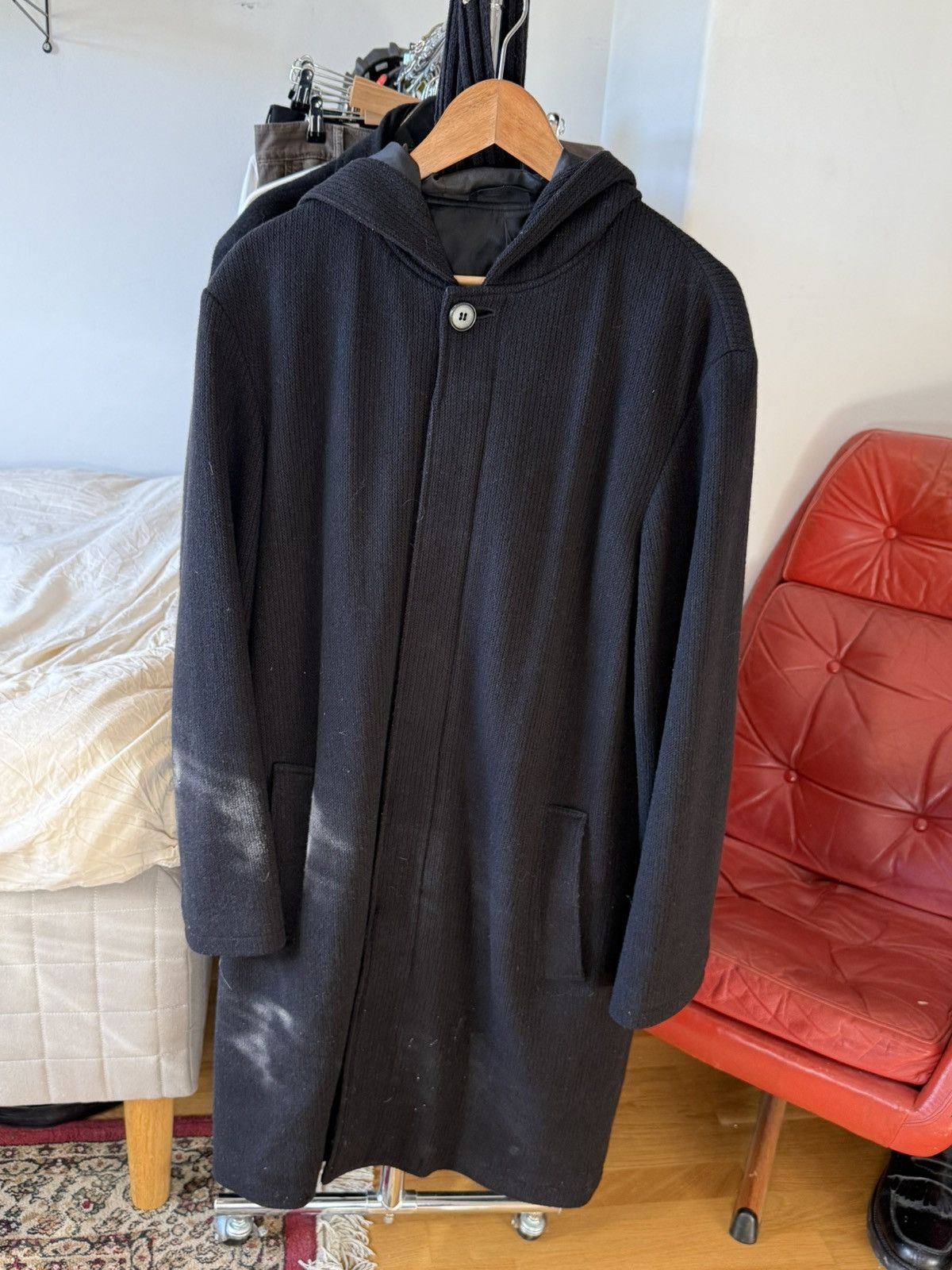 ジャケット・アウター Yohji Yamamoto HOODED COAT Yohji Yamamoto: Black W-Hooded Jacket | Men's Designer Clothes