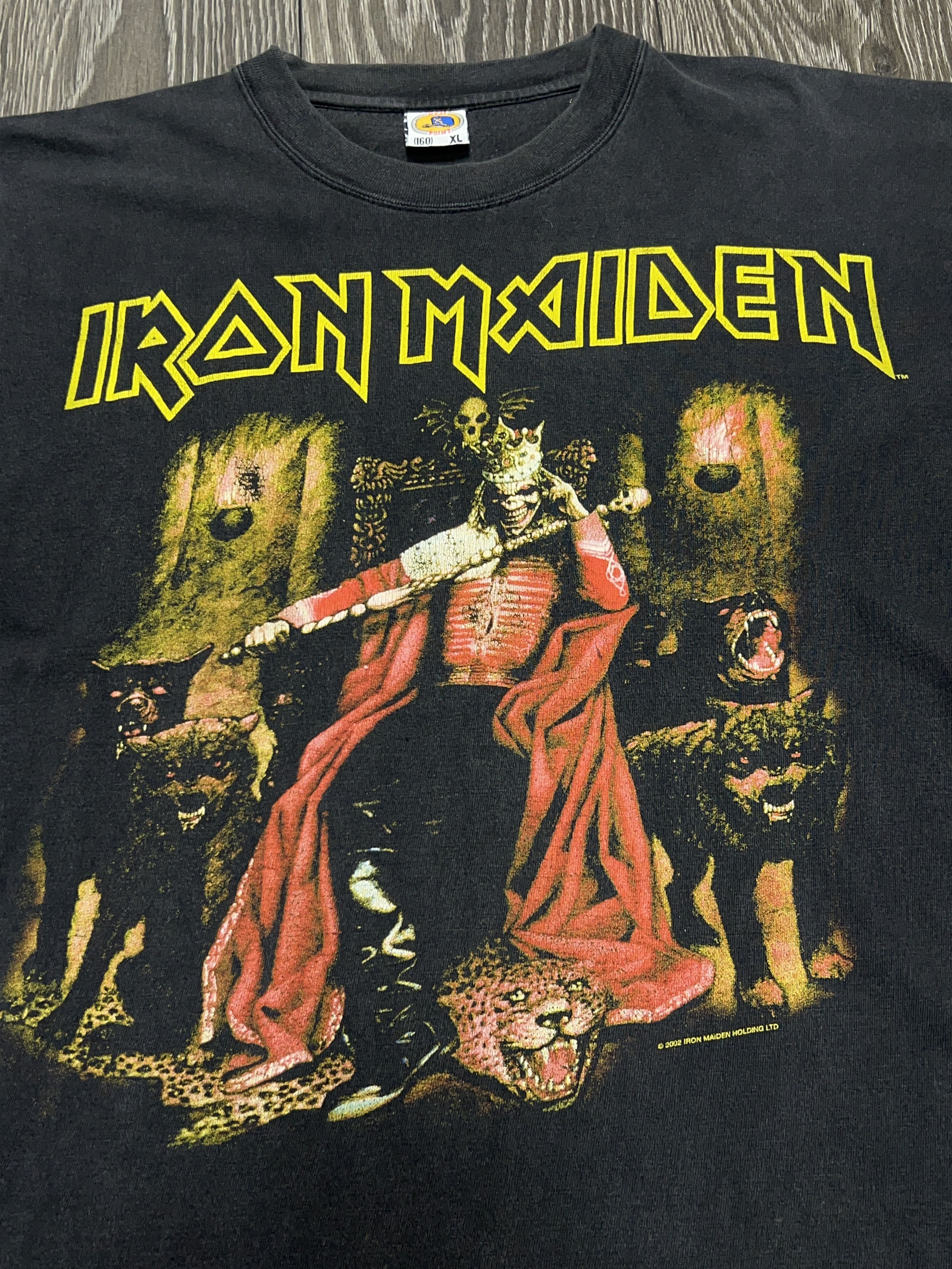 Vintage IRON MAIDEN 2002 Rock Band T Shirt Tee Big Logo Mens | Grailed
