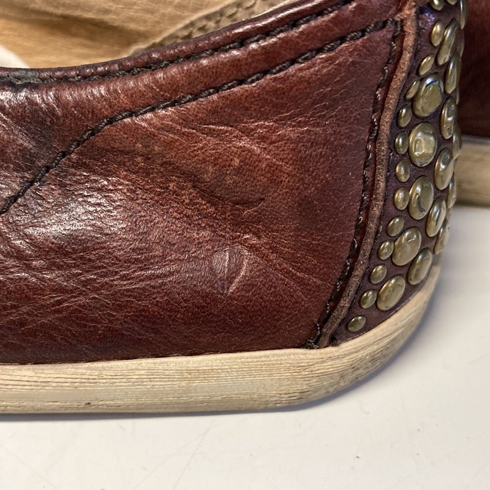 Frye Frye Kira Studded Low Sneaker Brown Leather 7 Size US 7 / IT 37 - 2 Thumbnail