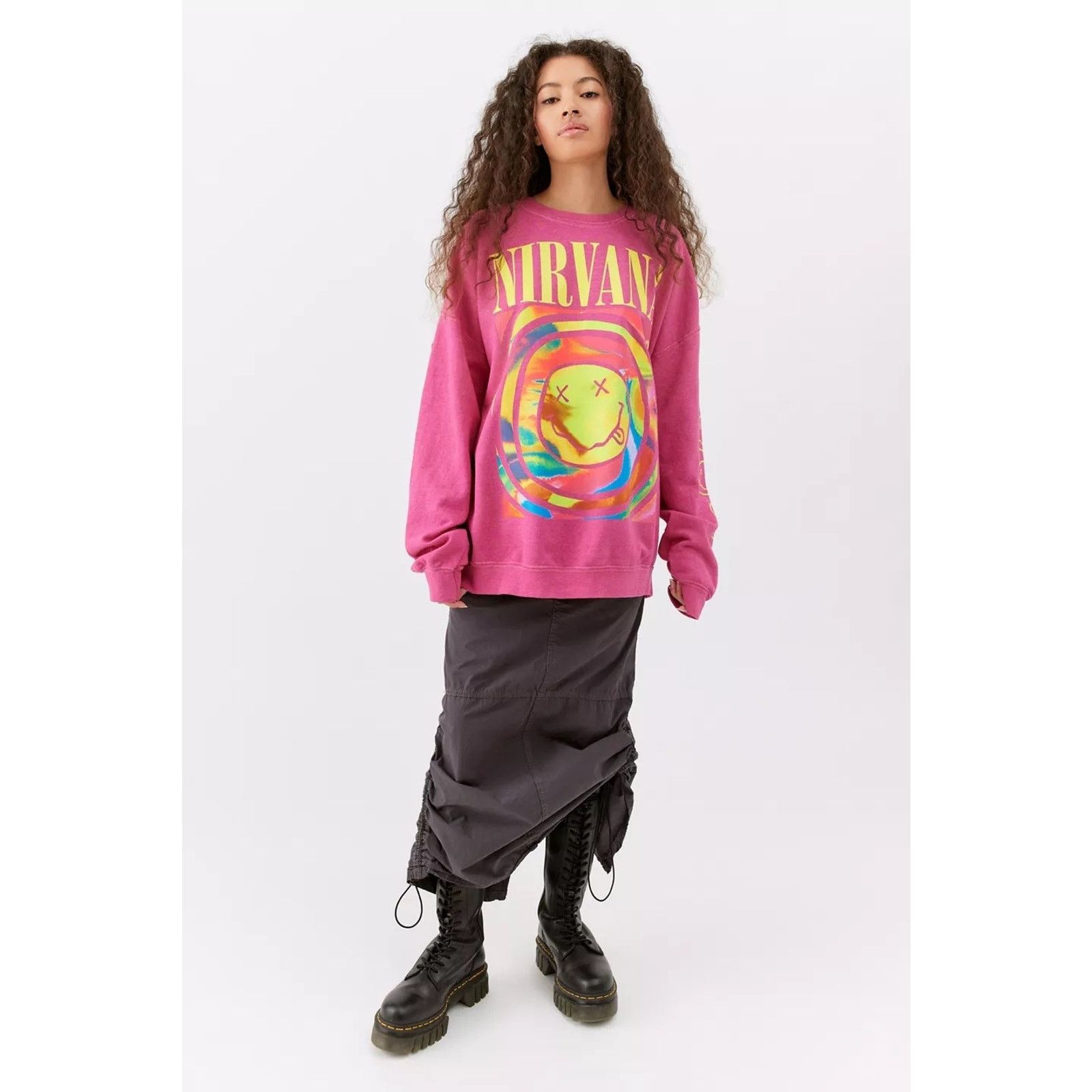Urban Outfitters Urban Outfitters Oversized Sweatshirt Spiral Crewneck Pink Size L / US 10 / IT 46 - 4 Thumbnail
