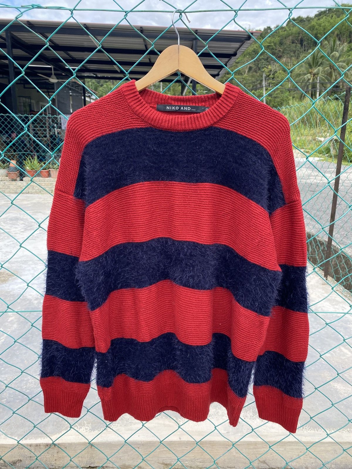 Japanese Brand Niko And cable knit sweater like kurt cabain style Size US M / EU 48-50 / 2 - 1 Thumbnail