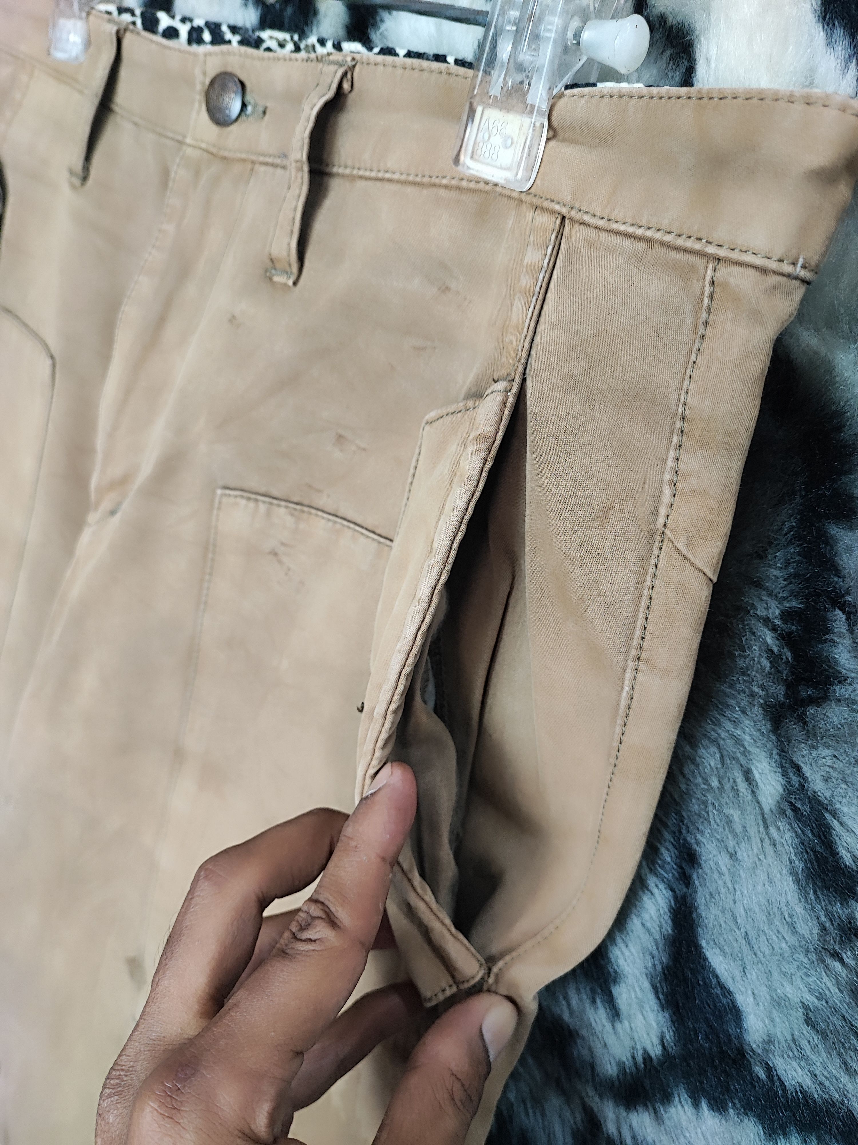 Le Grande Bleu (L.G.B.) PPFM Bondage Distressed Brown Cargo Pants Size US 32 / EU 48 - 13 Thumbnail