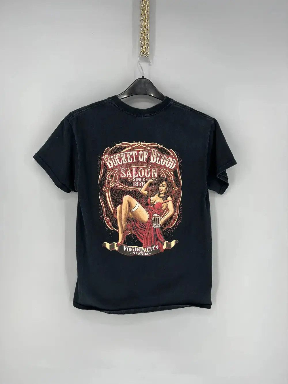 Band Tees Vintage Motorcycle Faded Bucket Of Blood Saloon M Nevada Size US M / EU 48-50 / 2 - 2 Thumbnail
