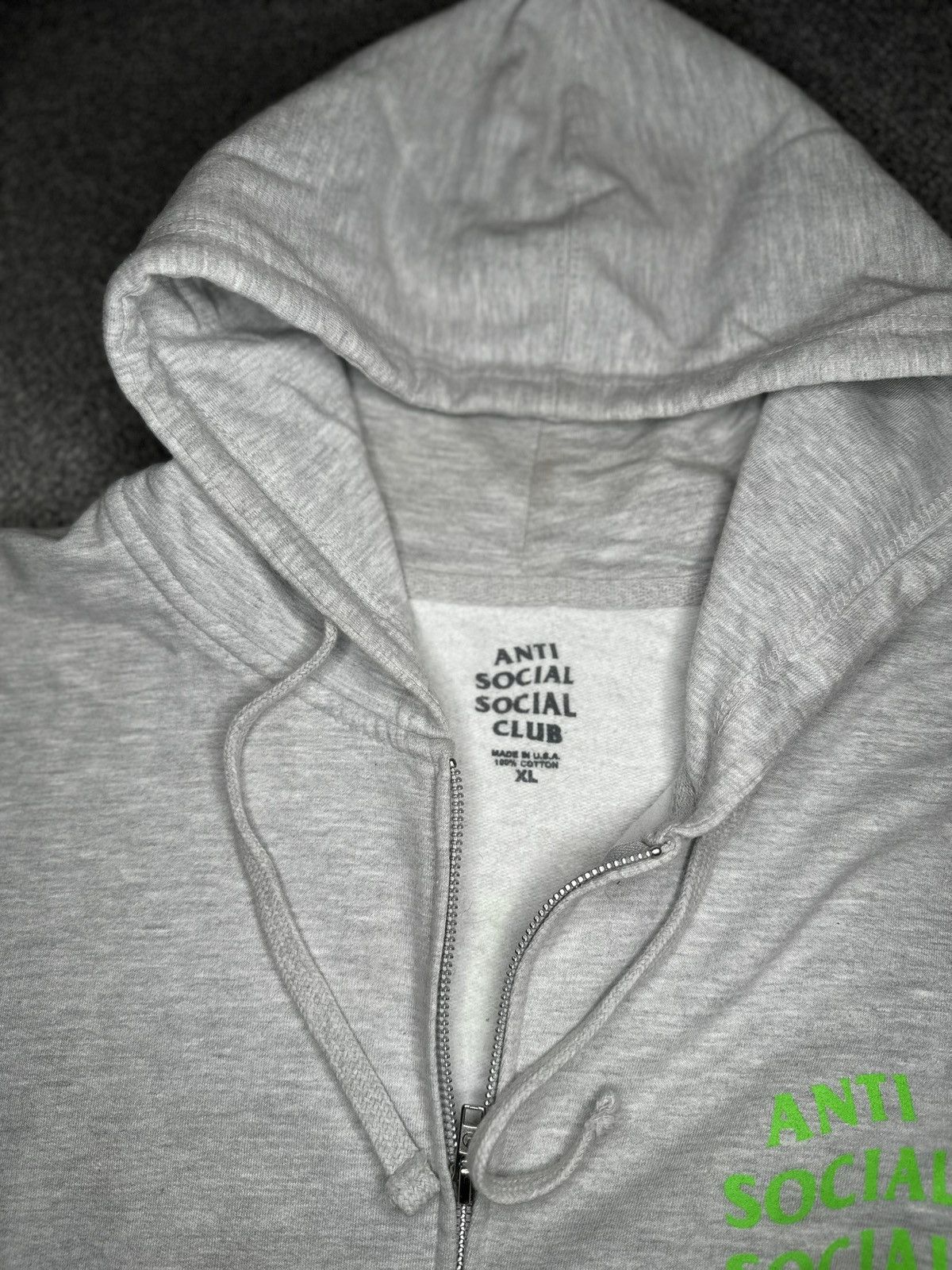 Anti Social Social Club Anti Social Social Club Grey Electric Zip Hoodie Size XL Size US XL / EU 56 / 4 - 5 Thumbnail