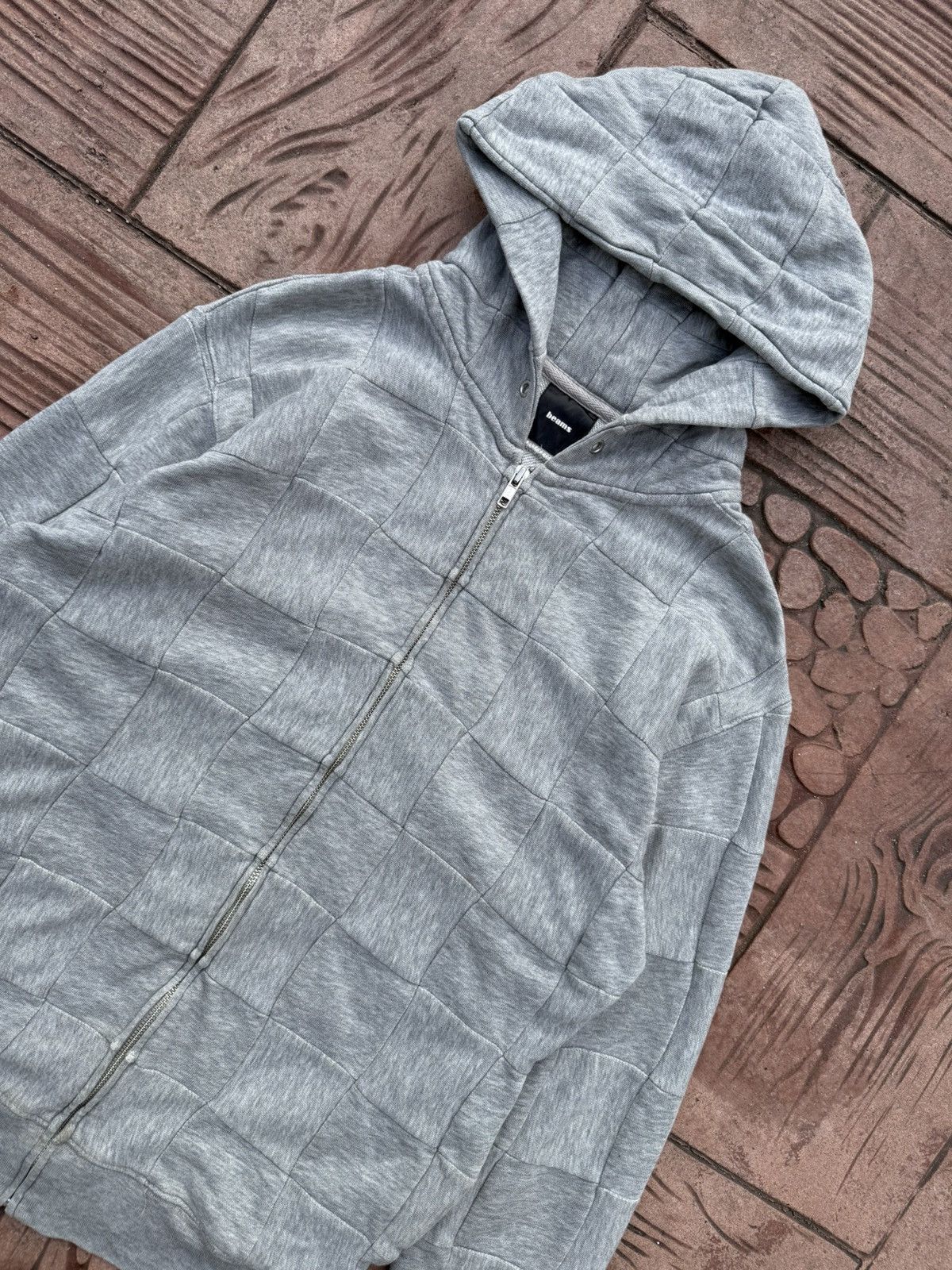 Beams Plus Vintage BEAMS Japan Reconstructed Boxs Zip Up Hoode Size US M / EU 48-50 / 2 - 2 Thumbnail