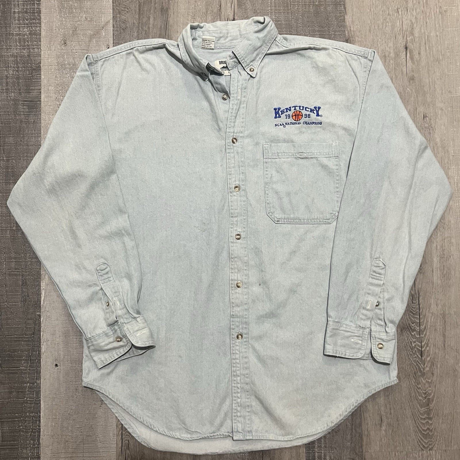 Vintage VTG University Of Kentucky Wildcats 1998 Champions Button Up Size US L / EU 52-54 / 3 - 1 Thumbnail